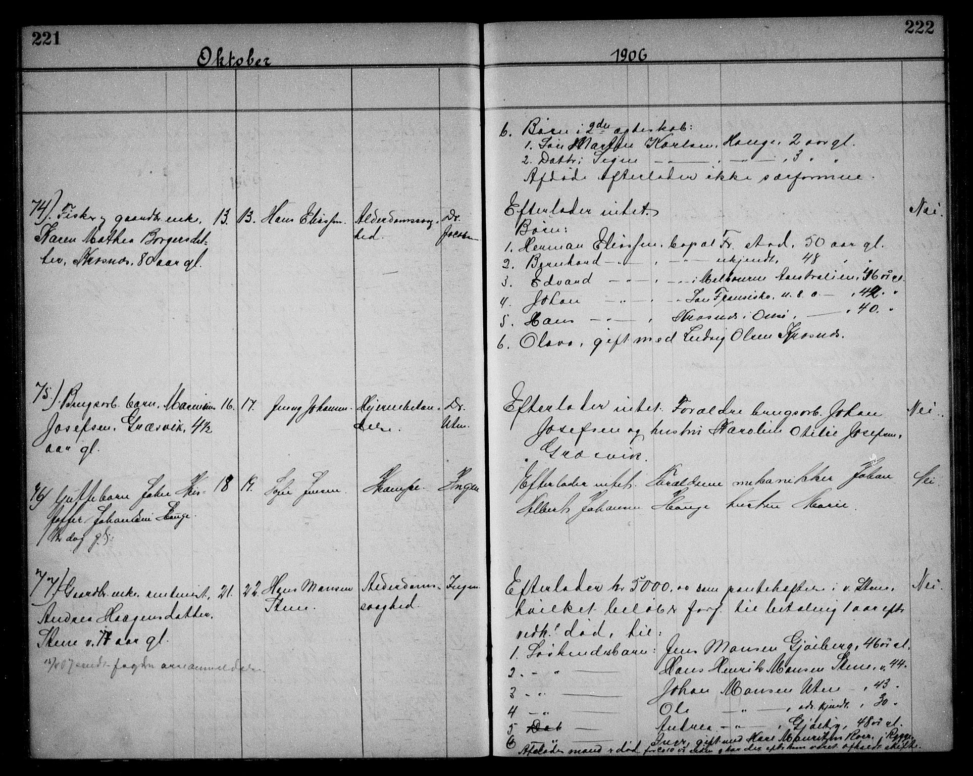 Onsøy lensmannskontor, AV/SAO-A-10007/H/Ha/L0001: Dødsfallsprotokoll, 1897-1909, p. 221-222