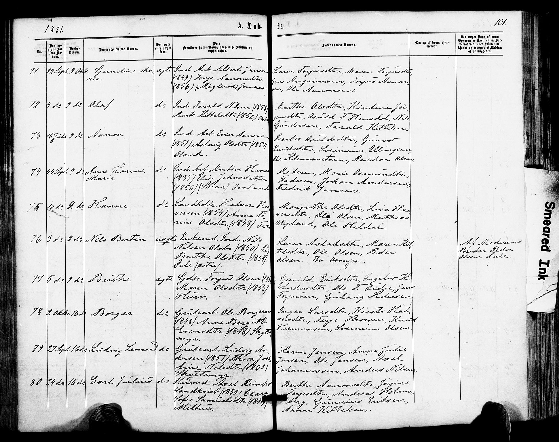 Froland sokneprestkontor, AV/SAK-1111-0013/F/Fa/L0003: Parish register (official) no. A 3, 1864-1881, p. 101