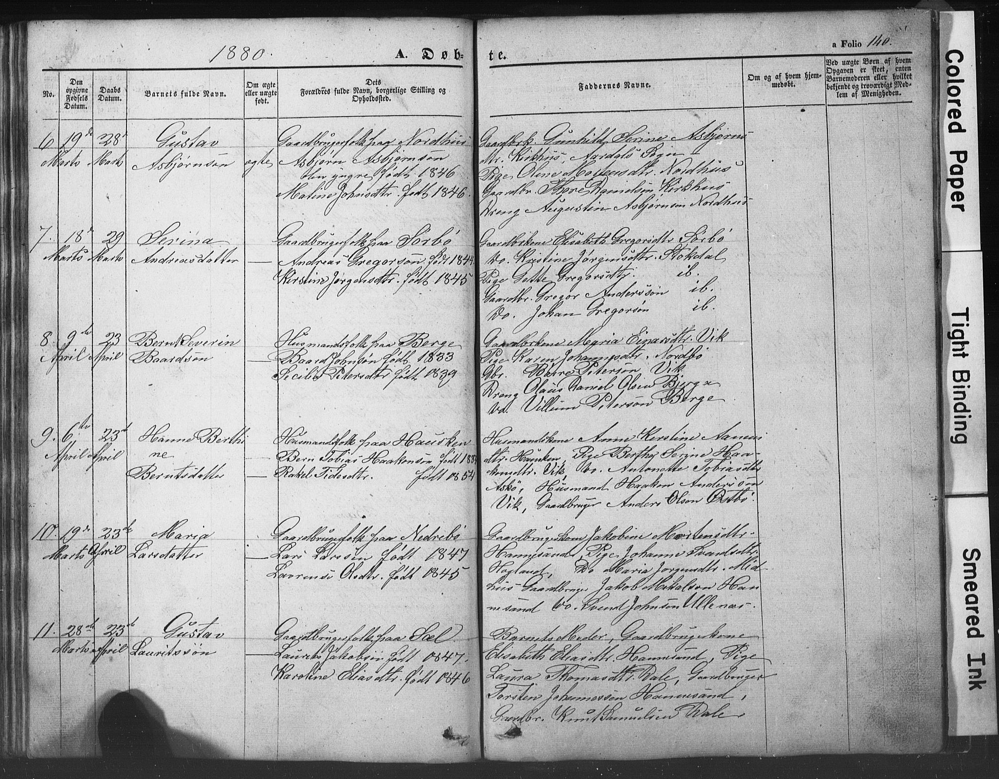 Rennesøy sokneprestkontor, AV/SAST-A -101827/H/Ha/Hab/L0002: Parish register (copy) no. B 2, 1852-1880, p. 140