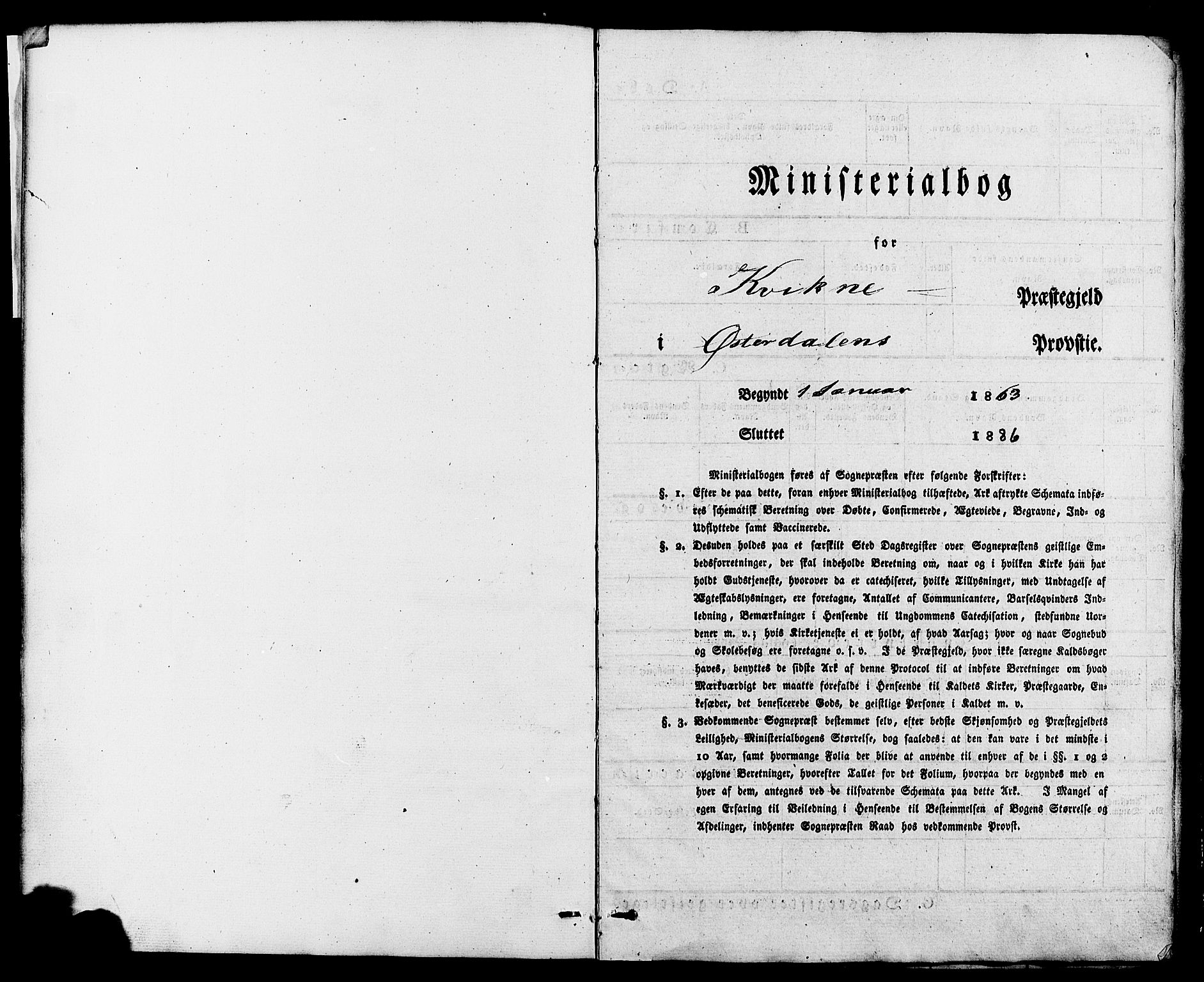 Kvikne prestekontor, SAH/PREST-064/H/Ha/Haa/L0006: Parish register (official) no. 6, 1863-1886