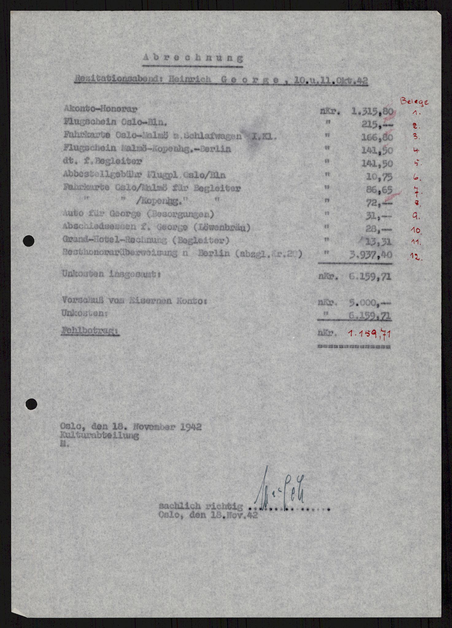 Tyske arkiver, Reichskommissariat, AV/RA-RAFA-2174/E/Ei/L0002/0003: Dokumentsamling / Heinrich George , 1942, p. 653