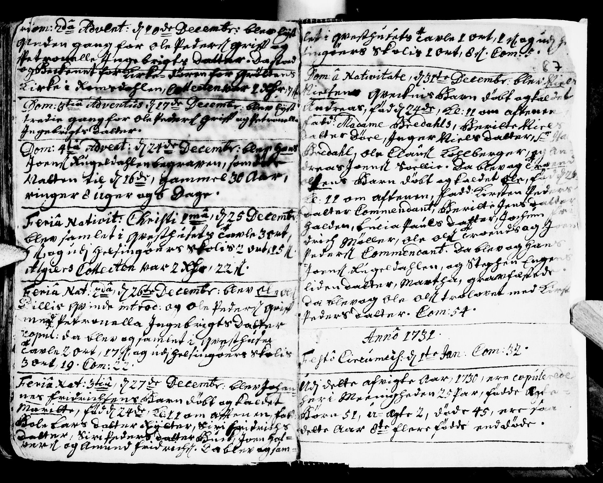Ministerialprotokoller, klokkerbøker og fødselsregistre - Sør-Trøndelag, SAT/A-1456/681/L0924: Parish register (official) no. 681A02, 1720-1731, p. 286-287