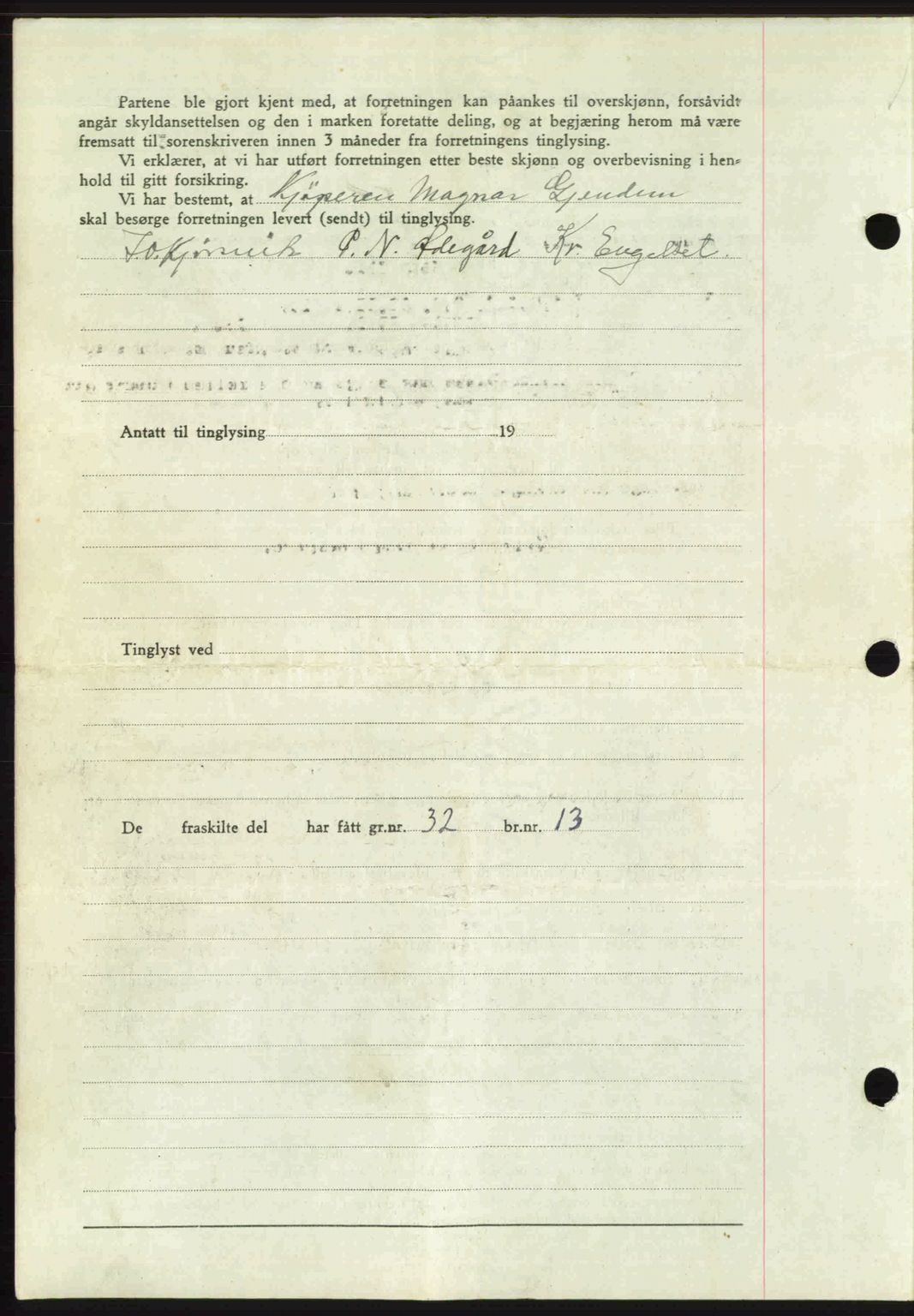 Romsdal sorenskriveri, AV/SAT-A-4149/1/2/2C: Mortgage book no. A20, 1946-1946, Diary no: : 1245/1946