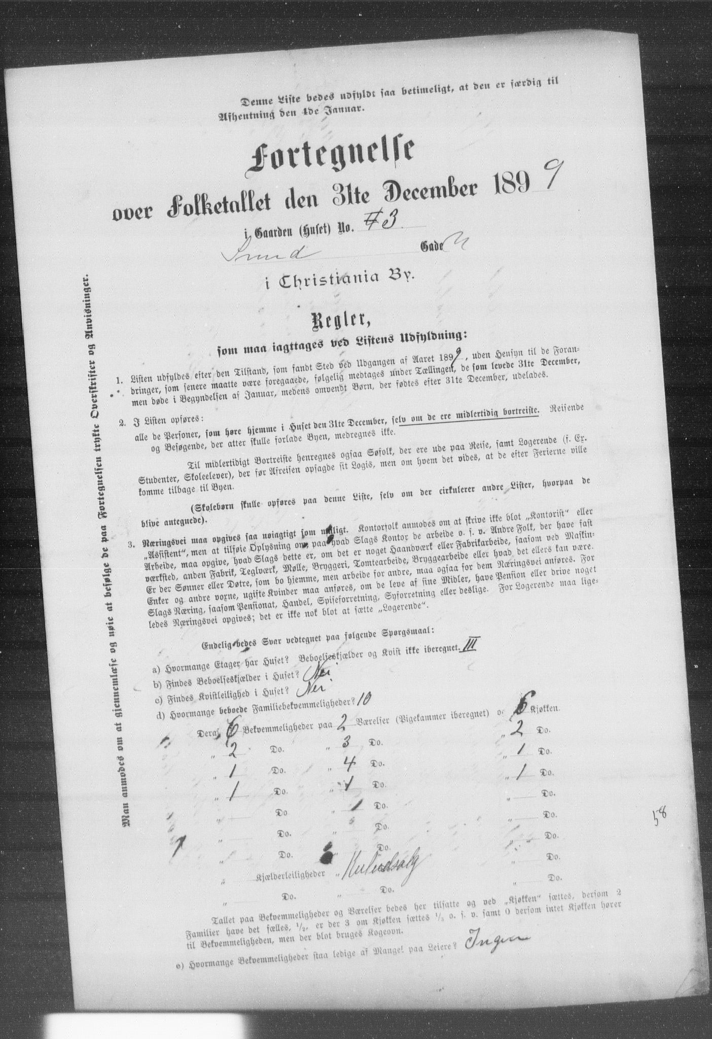 OBA, Municipal Census 1899 for Kristiania, 1899, p. 12616