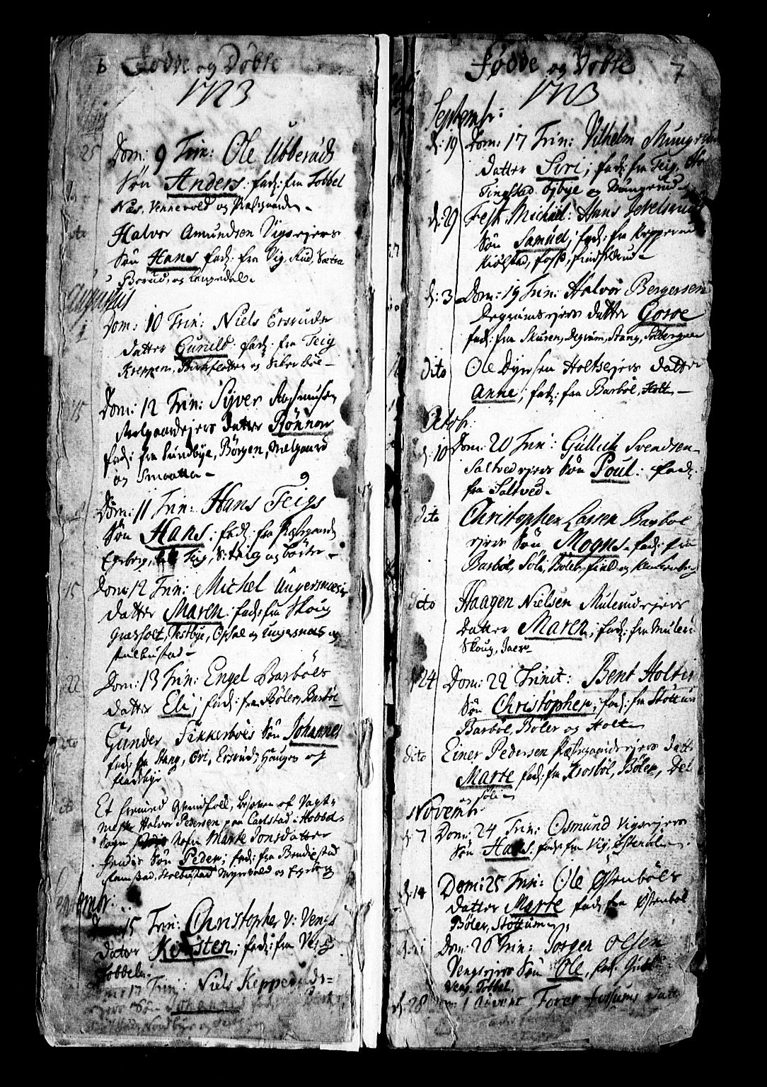 Enebakk prestekontor Kirkebøker, SAO/A-10171c/F/Fa/L0001: Parish register (official) no. I 1, 1719-1754, p. 6-7