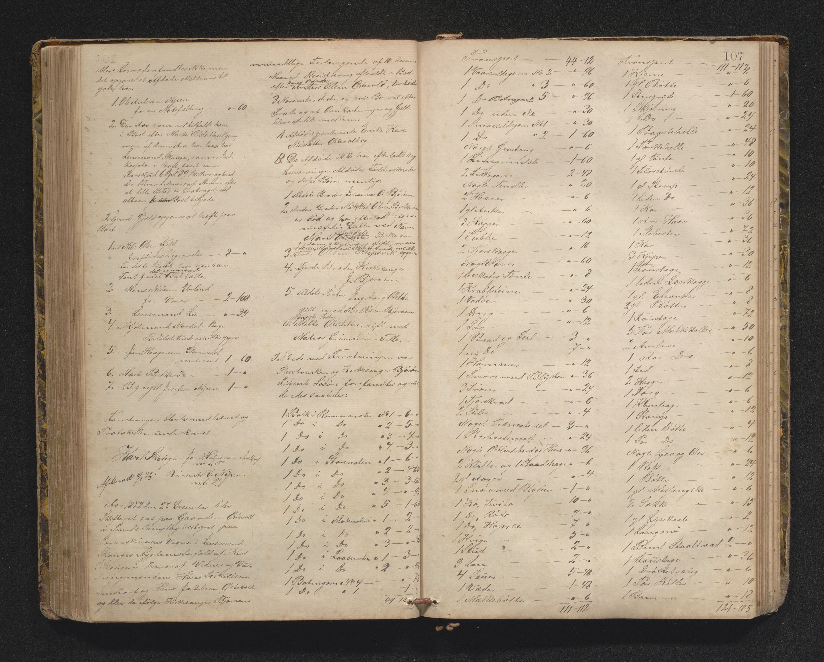 Lensmannen i Sund og Austevoll, SAB/A-35201/0006/L0010: Registreringsprotokoll, 1863-1877, p. 106b-107a