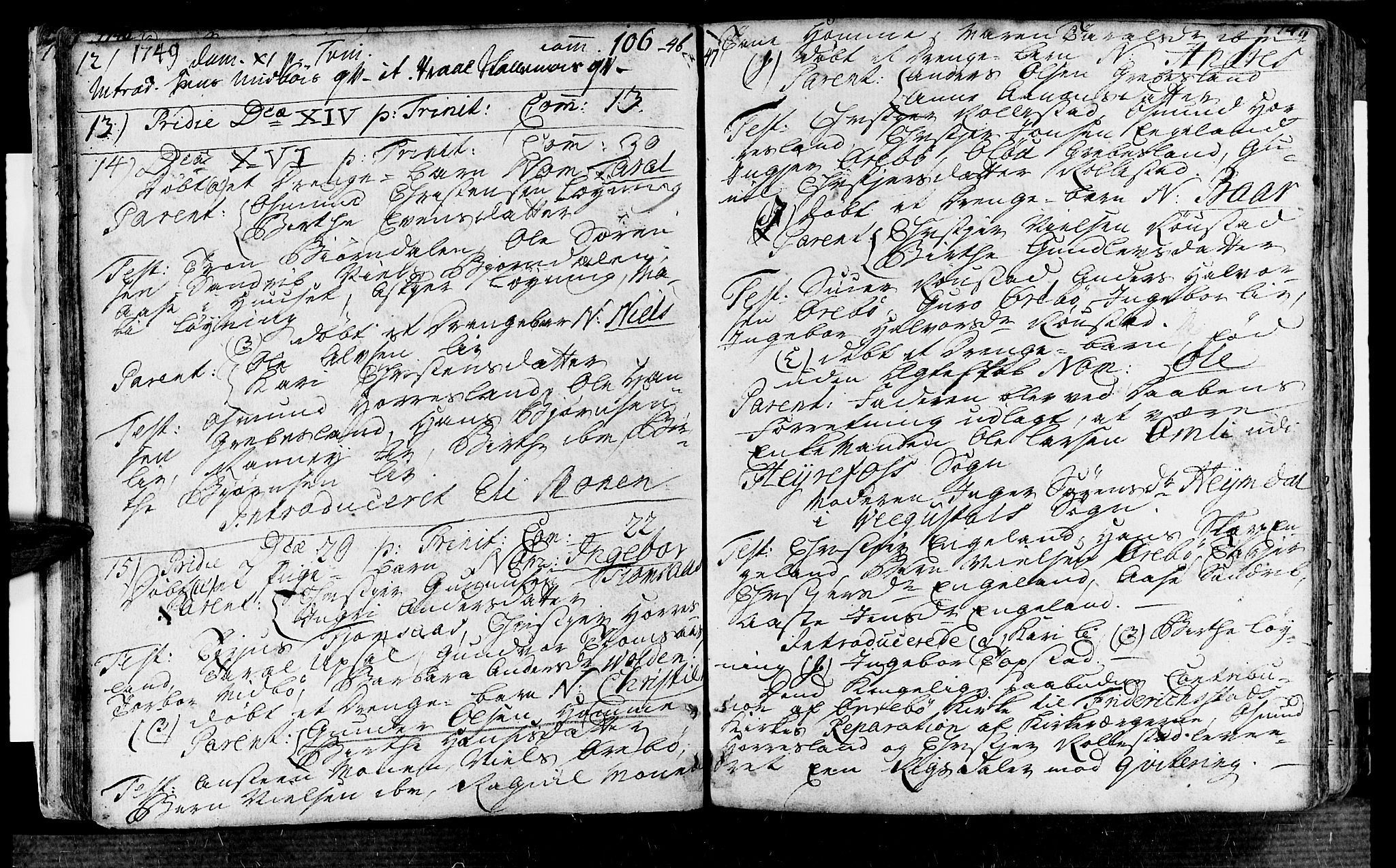 Vennesla sokneprestkontor, AV/SAK-1111-0045/Fa/Fac/L0001: Parish register (official) no. A 1, 1743-1784, p. 46-47