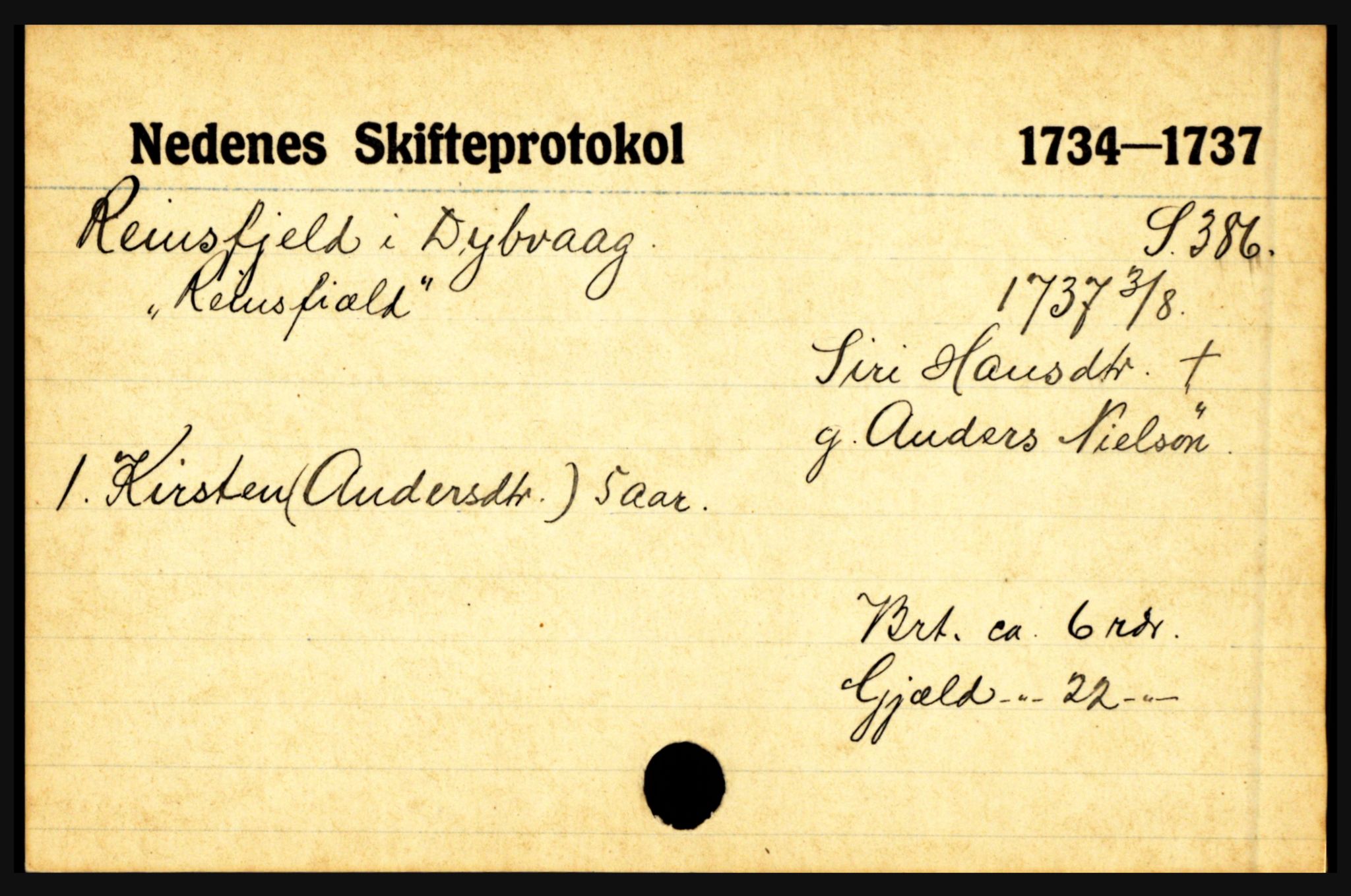 Nedenes sorenskriveri før 1824, AV/SAK-1221-0007/H, p. 23535