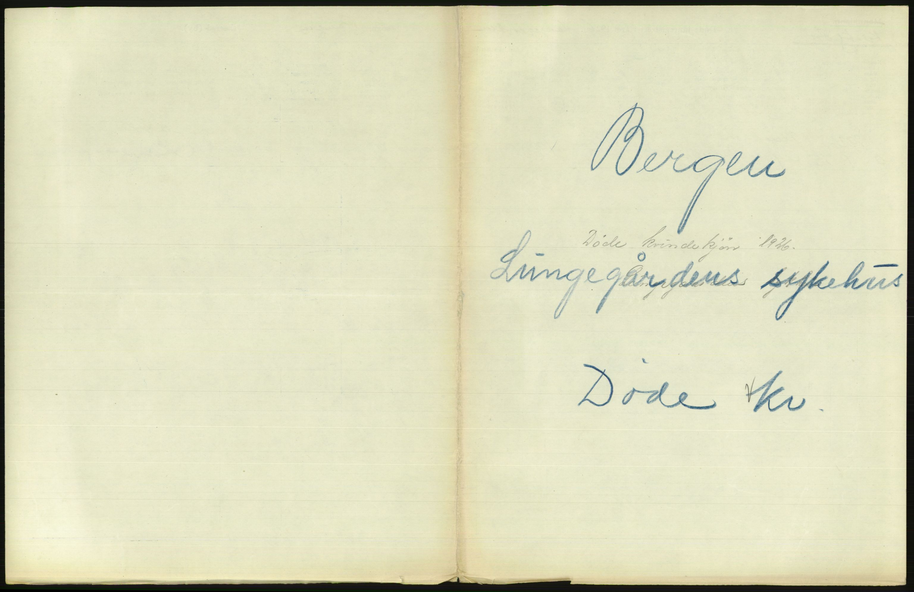 Statistisk sentralbyrå, Sosiodemografiske emner, Befolkning, RA/S-2228/D/Df/Dfc/Dfcf/L0028: Bergen: Gifte, døde, dødfødte., 1926, p. 535