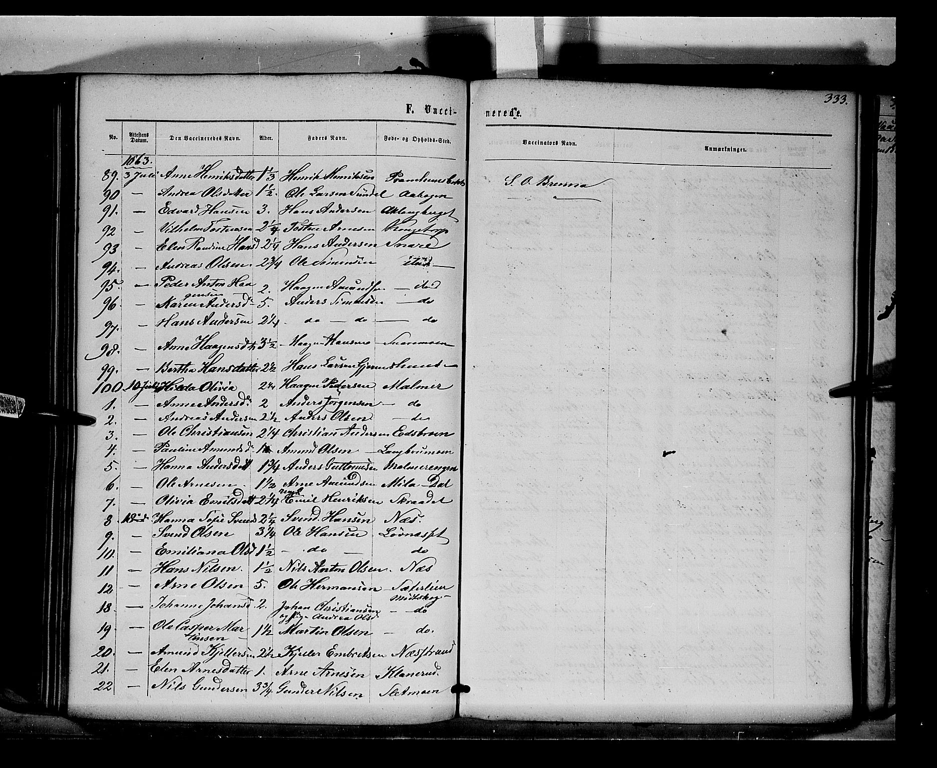 Eidskog prestekontor, AV/SAH-PREST-026/H/Ha/Haa/L0001: Parish register (official) no. 1, 1860-1867, p. 333