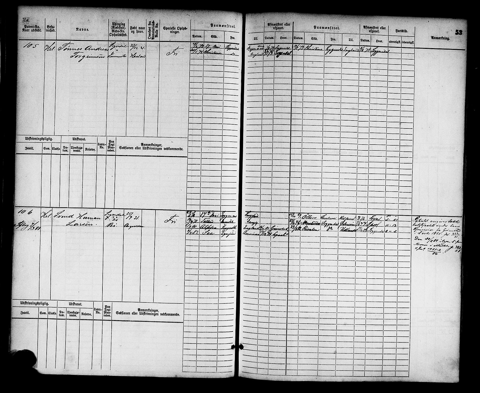 Sogndal mønstringskrets, SAK/2031-0020/F/Fb/L0001: Hovedrulle nr. 1-382, P-2, 1870-1889, p. 56