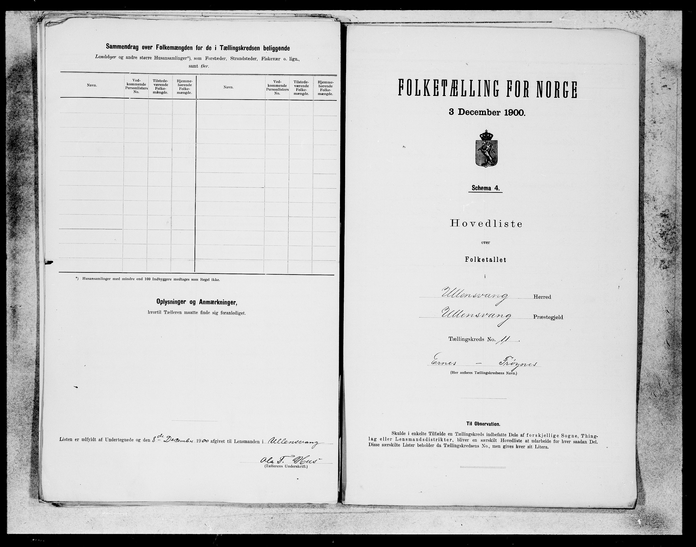 SAB, 1900 census for Ullensvang, 1900, p. 28