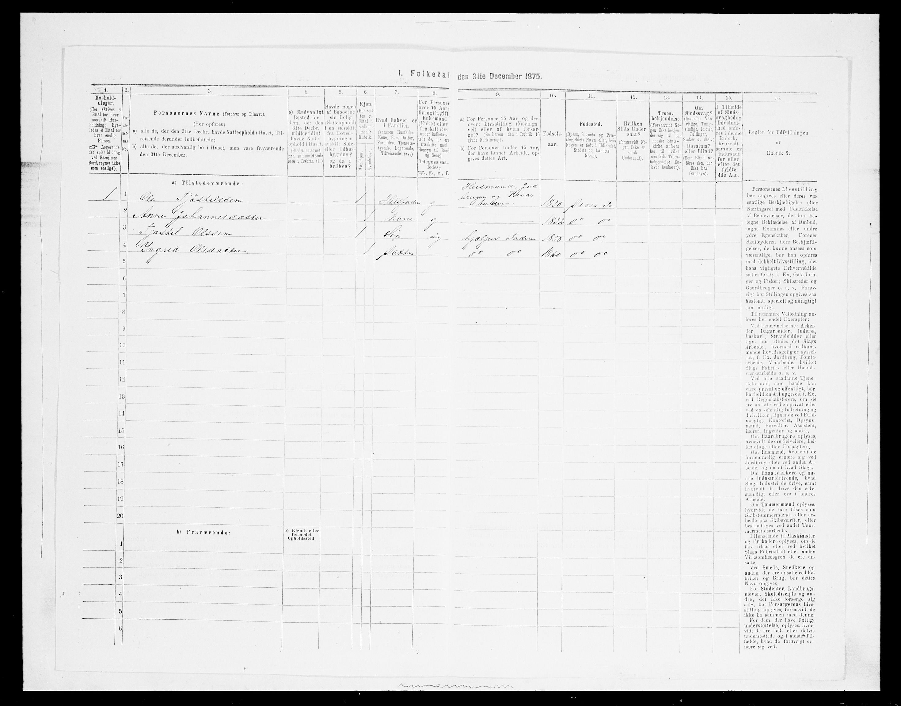 SAH, 1875 census for 0511P Dovre, 1875, p. 70