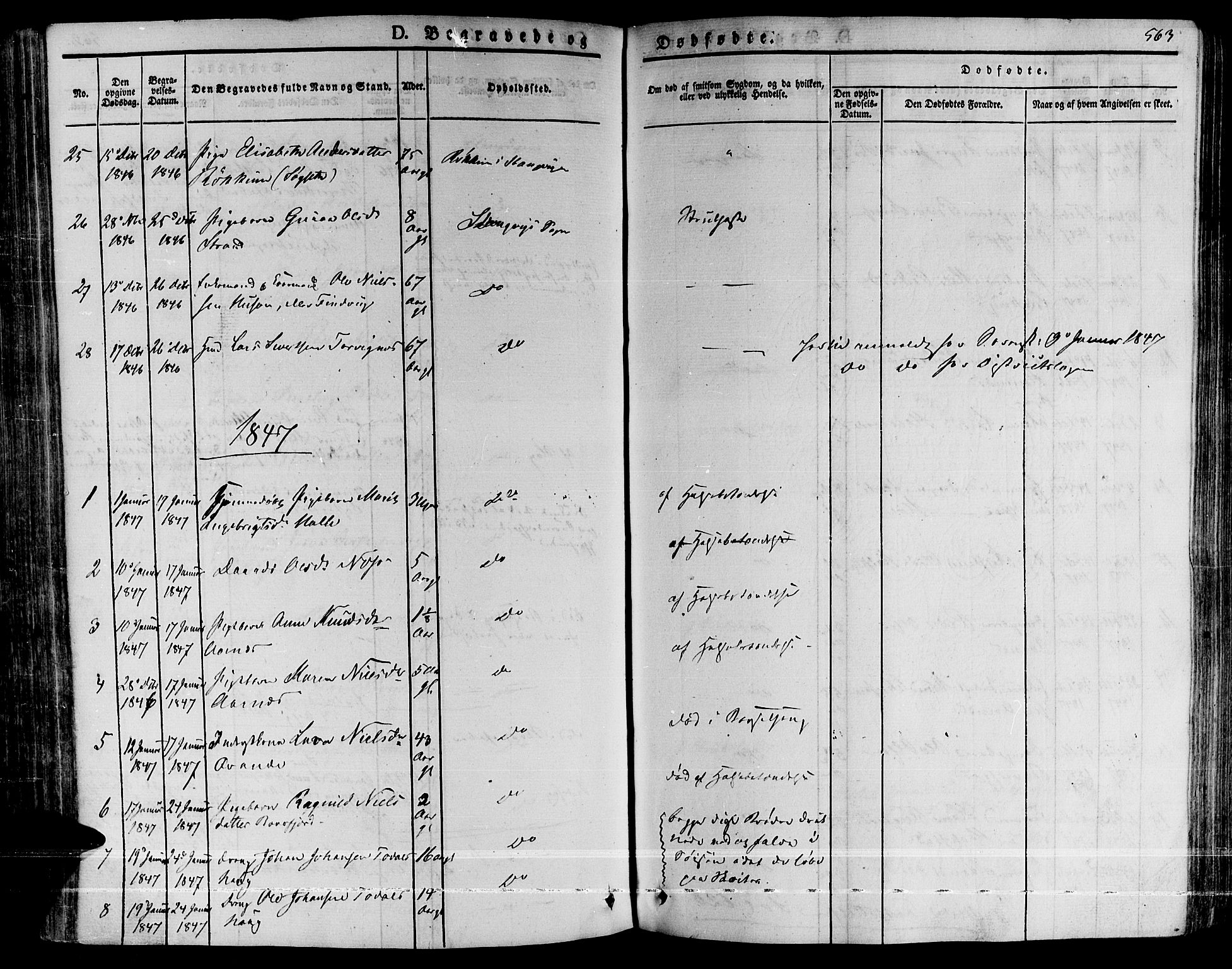 Ministerialprotokoller, klokkerbøker og fødselsregistre - Møre og Romsdal, SAT/A-1454/592/L1024: Parish register (official) no. 592A03 /1, 1831-1849, p. 563