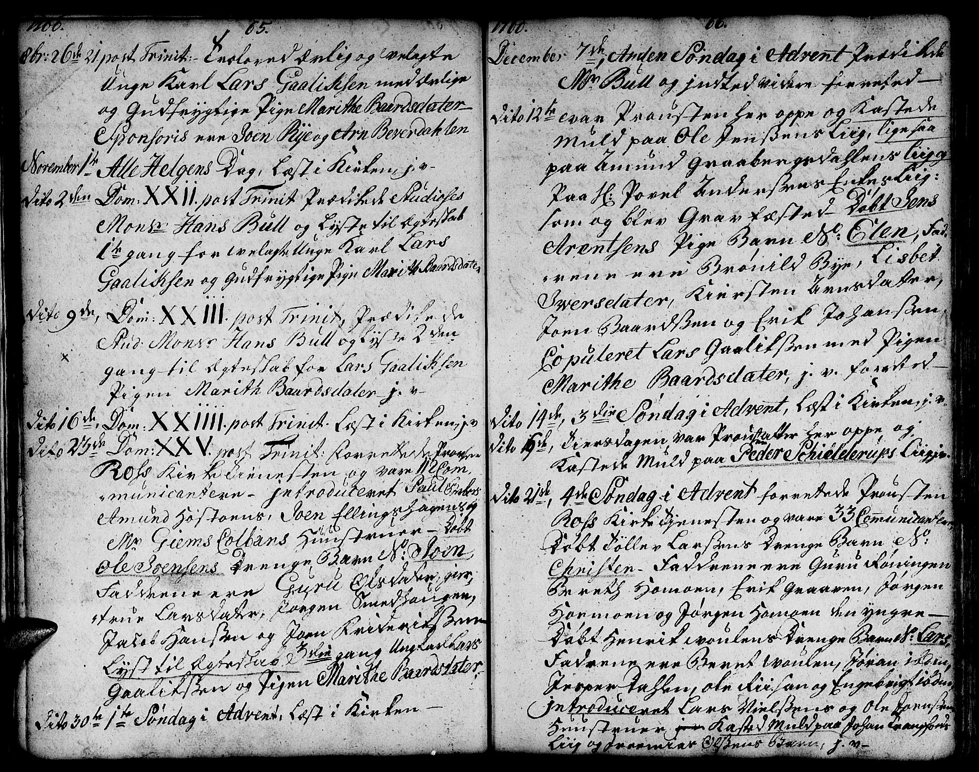 Ministerialprotokoller, klokkerbøker og fødselsregistre - Sør-Trøndelag, SAT/A-1456/671/L0840: Parish register (official) no. 671A02, 1756-1794, p. 65-66