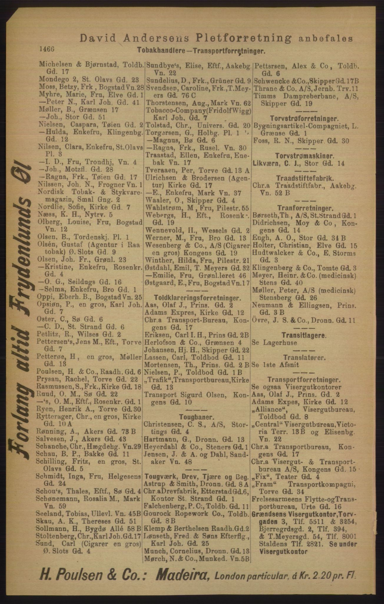 Kristiania/Oslo adressebok, PUBL/-, 1906, p. 1466
