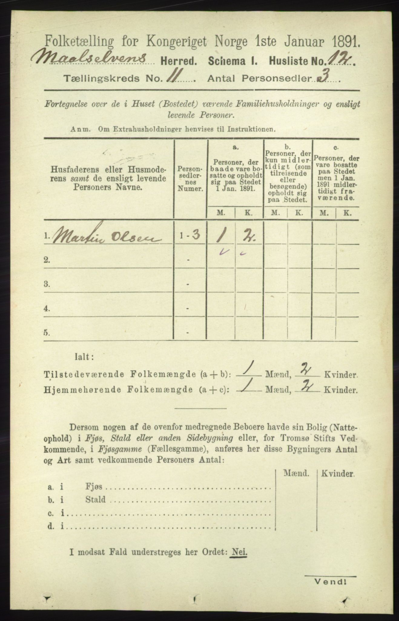 RA, 1891 census for 1924 Målselv, 1891, p. 3203