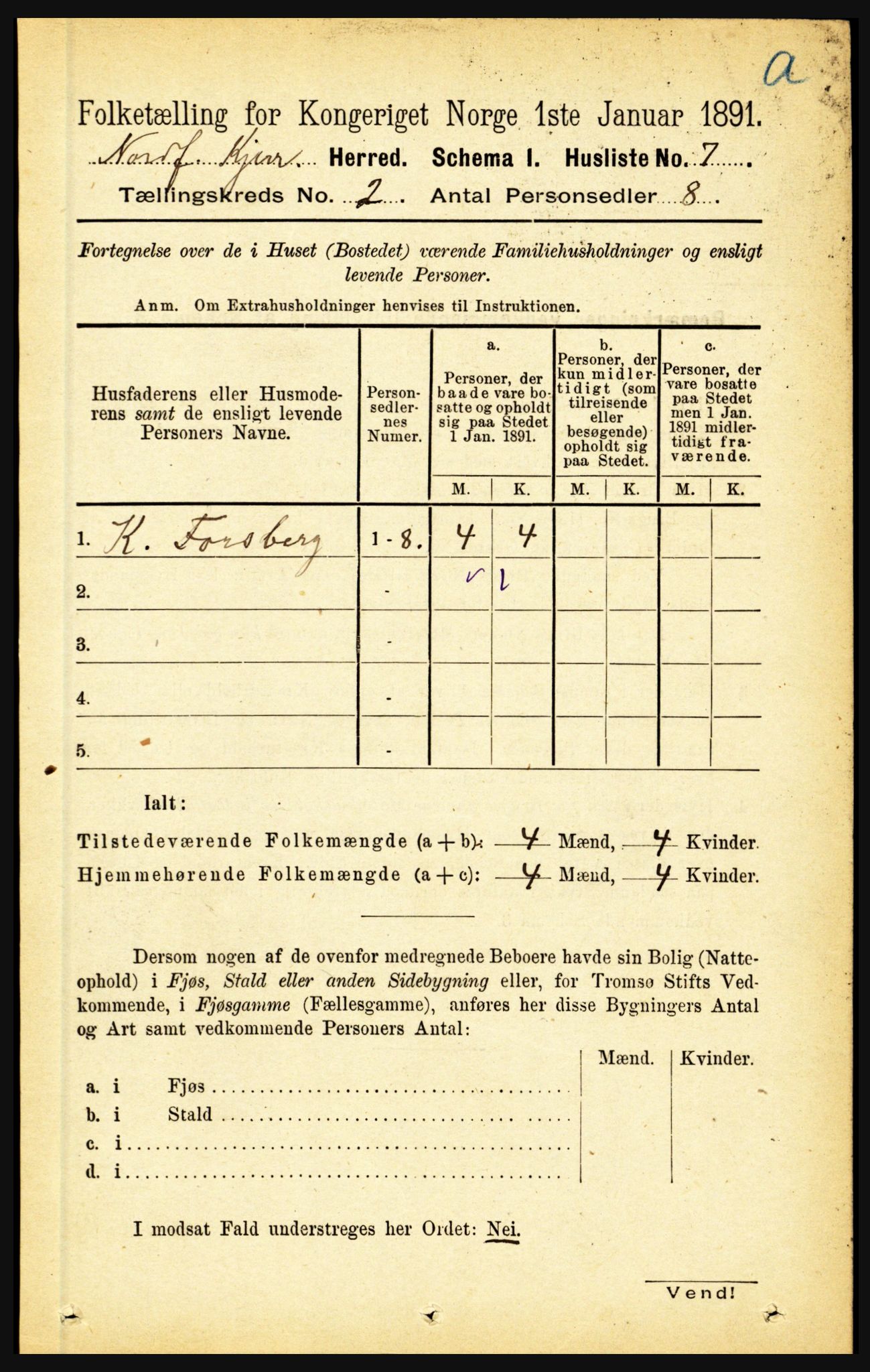 RA, 1891 census for 1846 Nordfold-Kjerringøy, 1891, p. 394