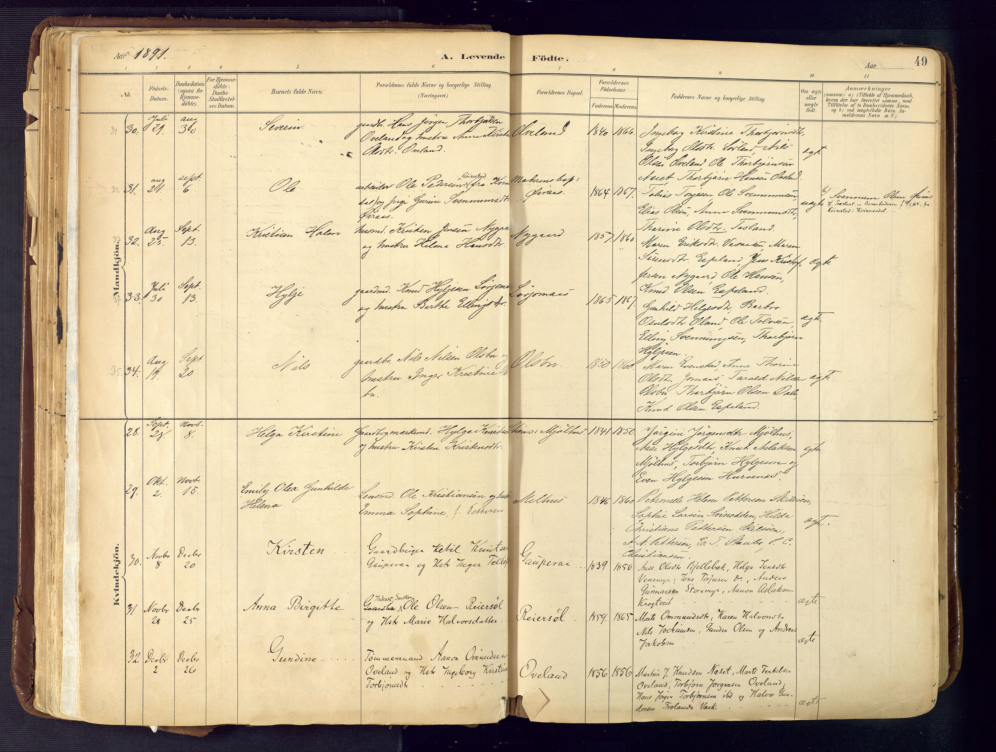 Froland sokneprestkontor, SAK/1111-0013/F/Fa/L0005: Parish register (official) no. A 5, 1882-1921, p. 49