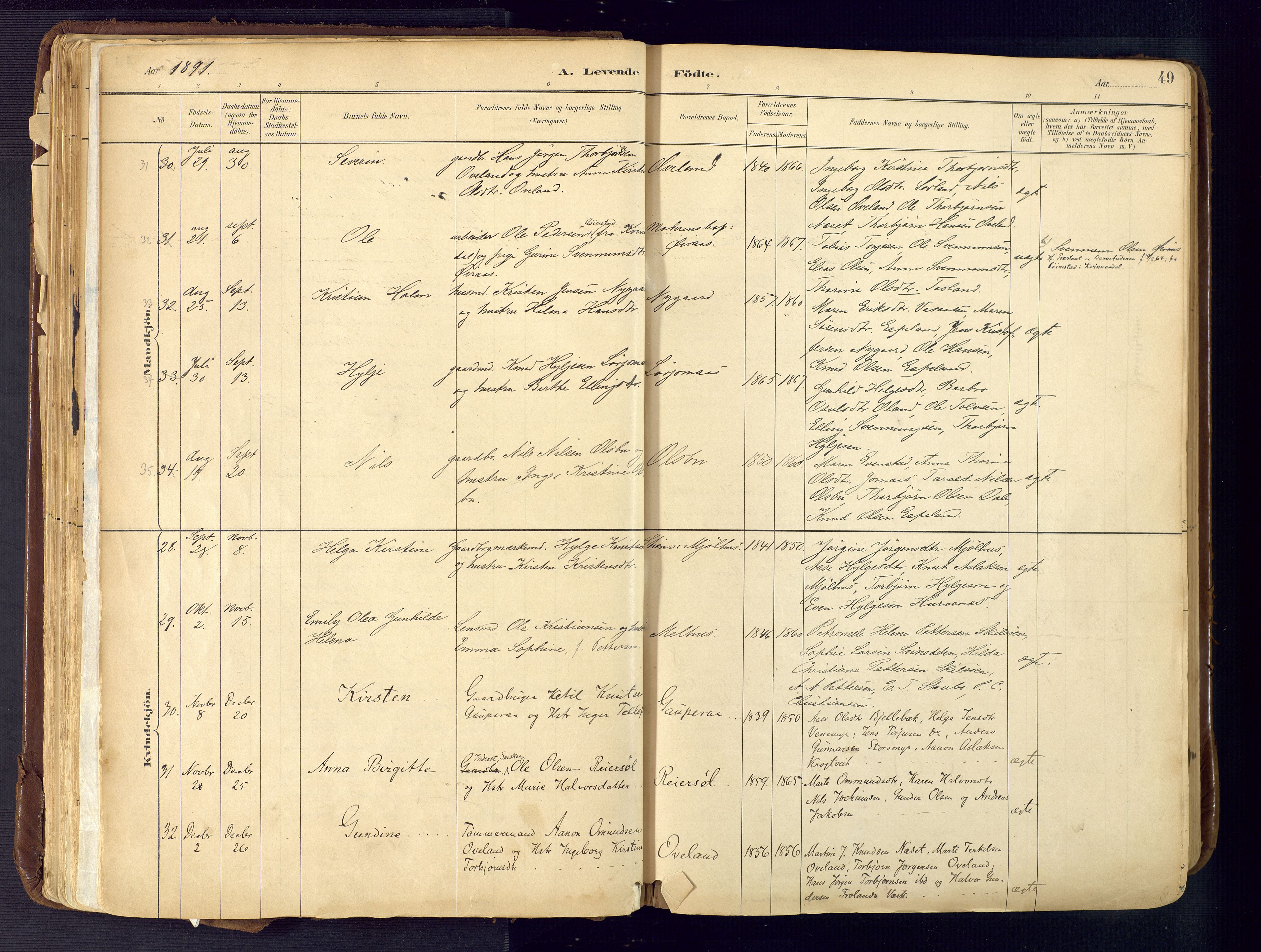 Froland sokneprestkontor, AV/SAK-1111-0013/F/Fa/L0005: Parish register (official) no. A 5, 1882-1921, p. 49