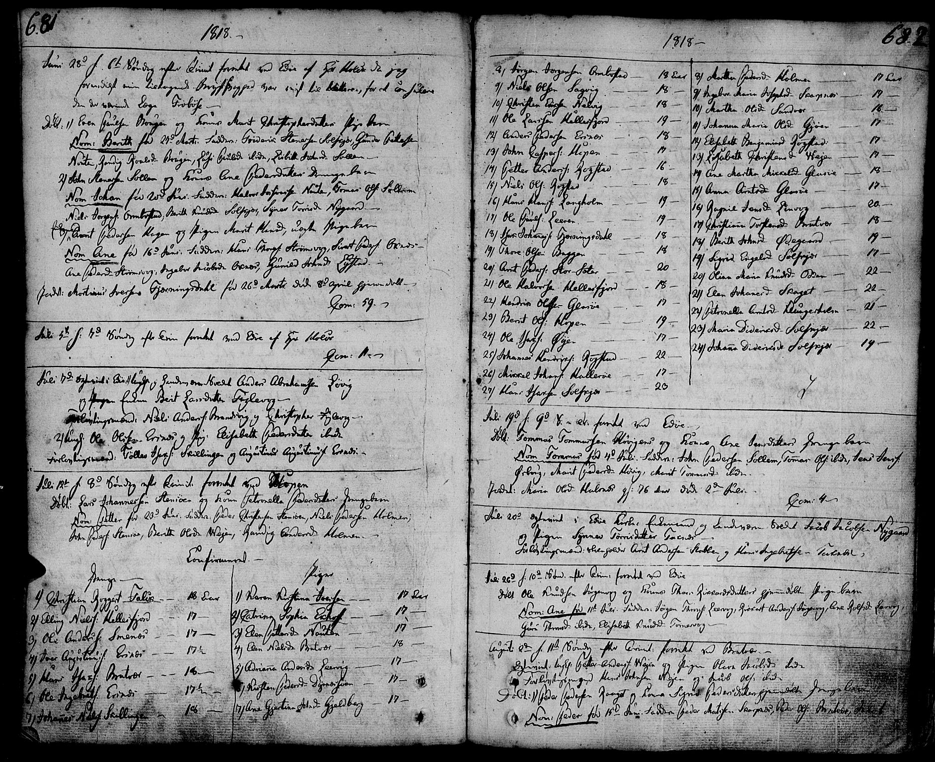 Ministerialprotokoller, klokkerbøker og fødselsregistre - Møre og Romsdal, AV/SAT-A-1454/581/L0932: Parish register (official) no. 581A02, 1767-1823, p. 681-682