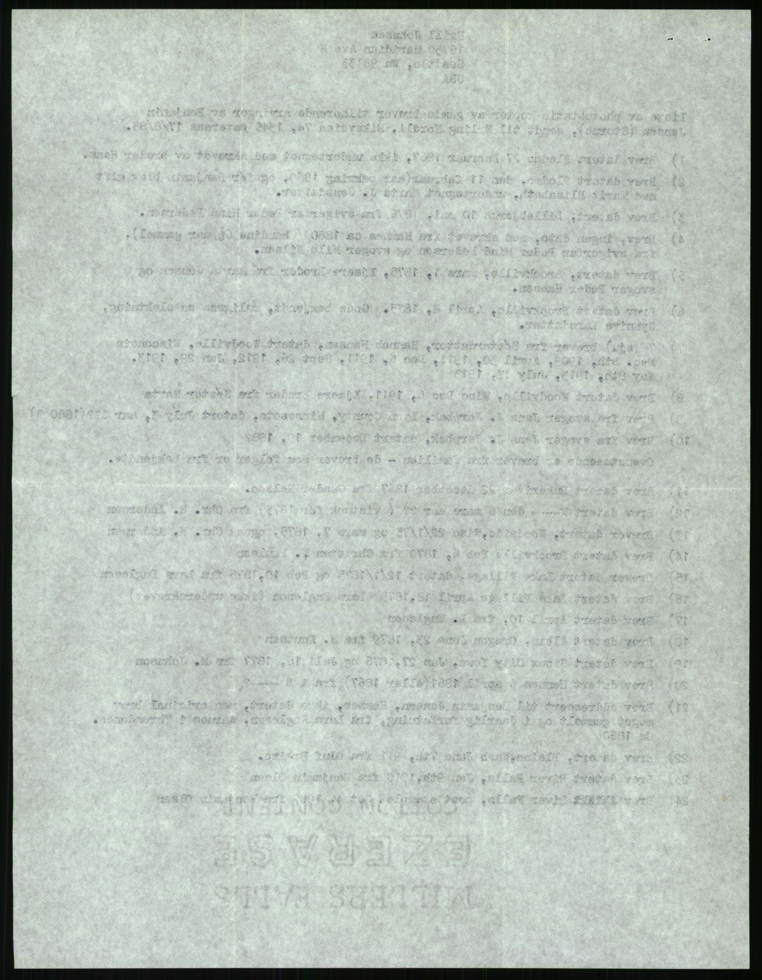 Samlinger til kildeutgivelse, Amerikabrevene, AV/RA-EA-4057/F/L0035: Innlån fra Nordland, 1838-1914, p. 268