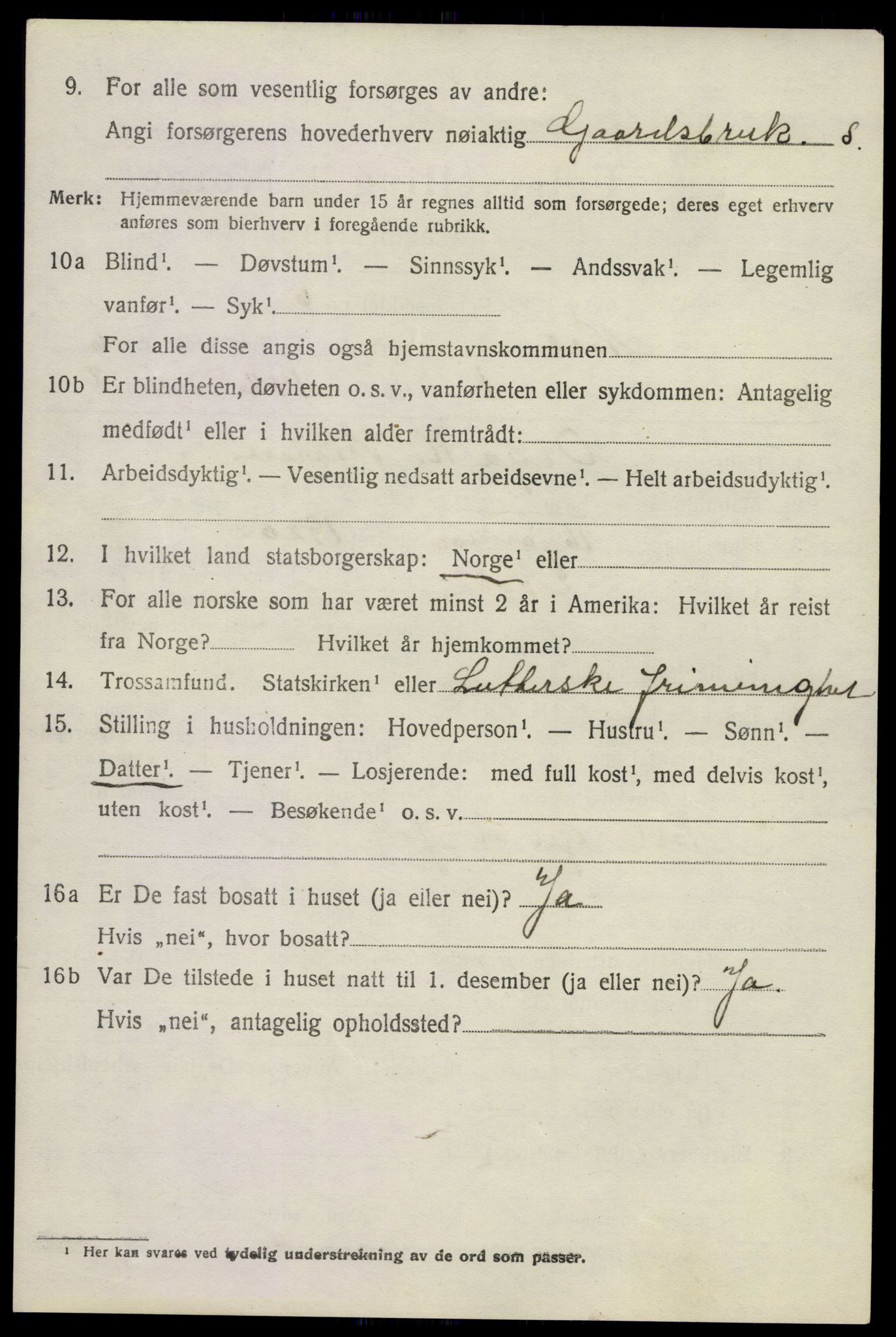 SAKO, 1920 census for Nore, 1920, p. 2489