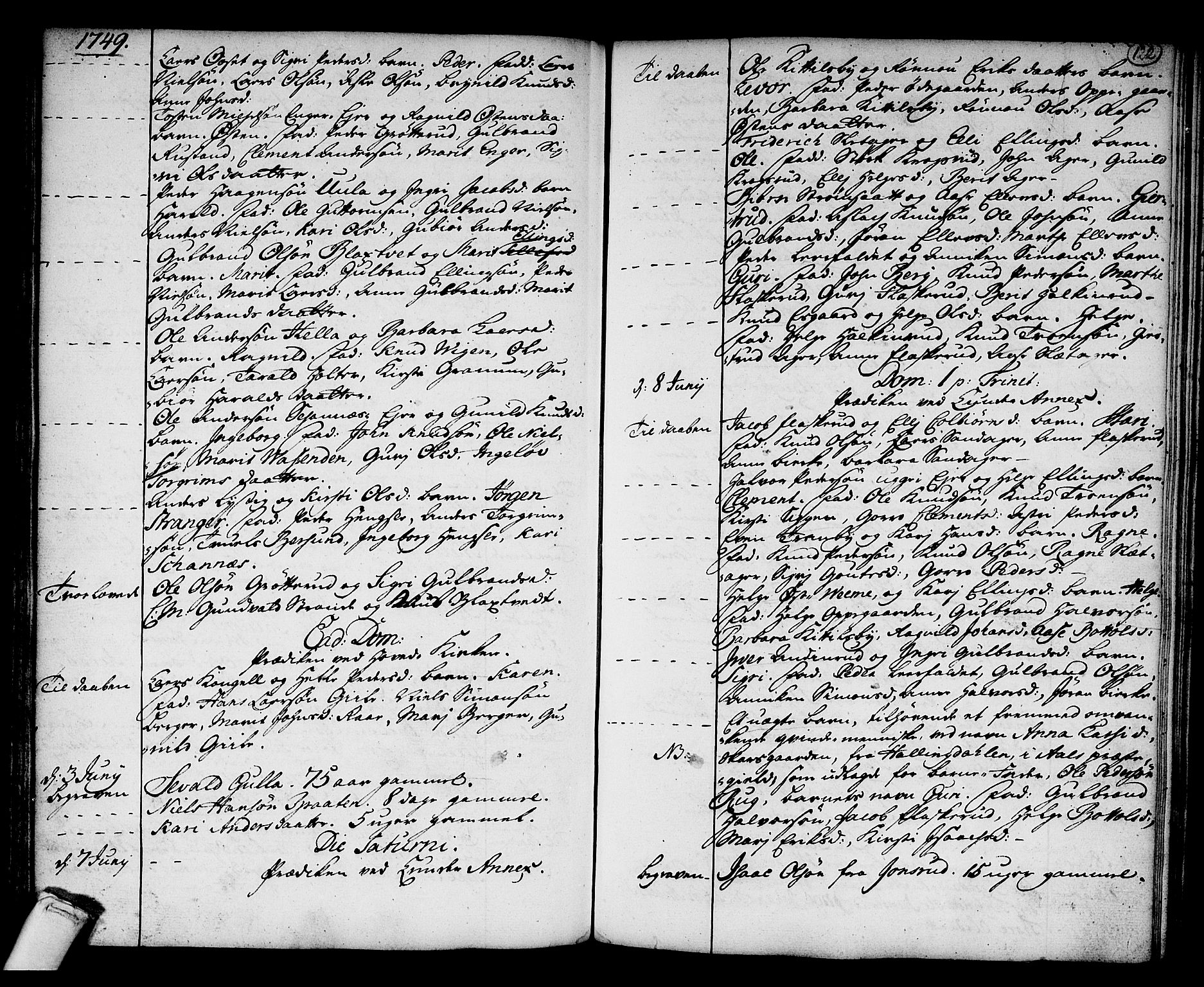 Norderhov kirkebøker, AV/SAKO-A-237/F/Fa/L0003a: Parish register (official) no. 3, 1740-1757, p. 122