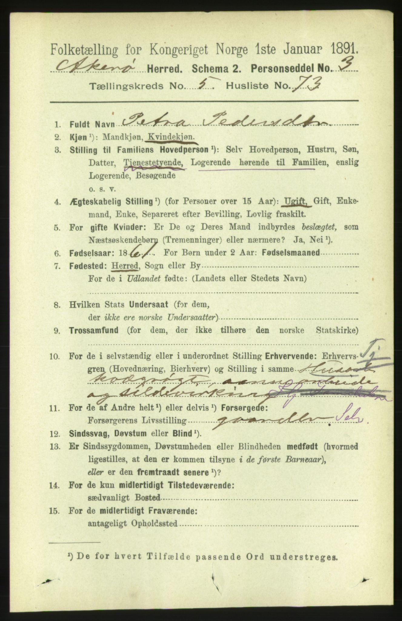 RA, 1891 census for 1545 Aukra, 1891, p. 2486