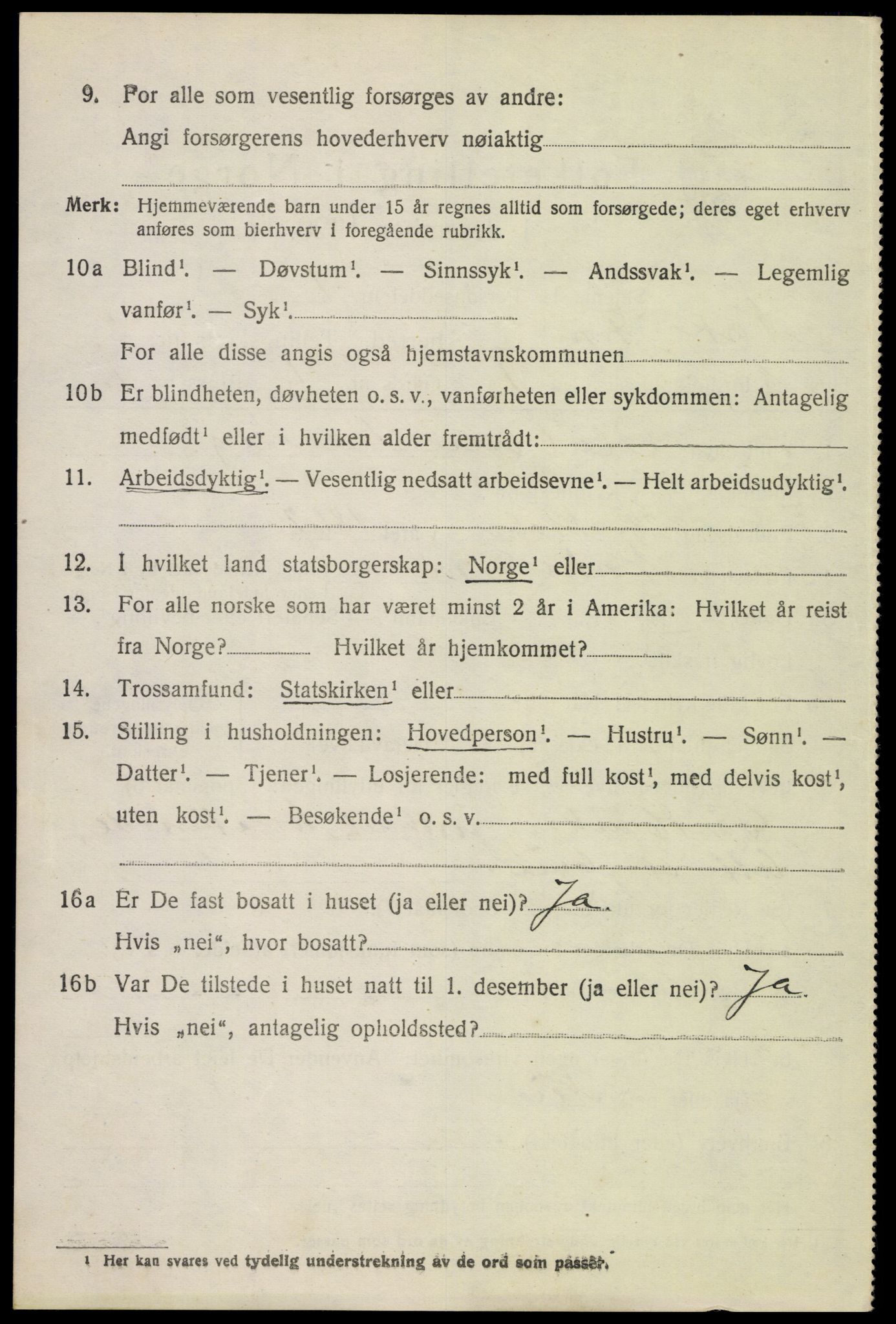 SAH, 1920 census for Nord-Fron, 1920, p. 3027