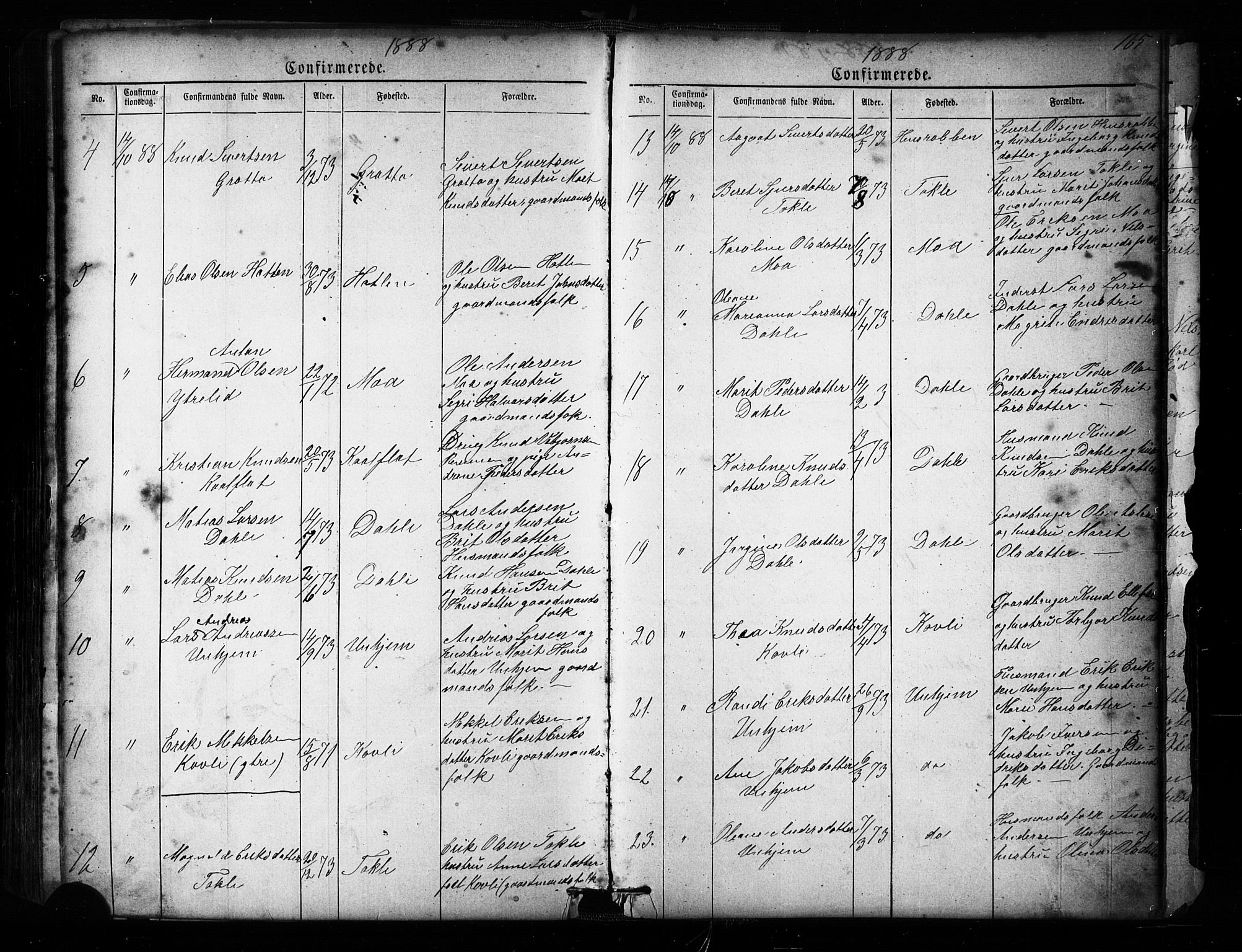 Ministerialprotokoller, klokkerbøker og fødselsregistre - Møre og Romsdal, SAT/A-1454/545/L0588: Parish register (copy) no. 545C02, 1867-1902, p. 165