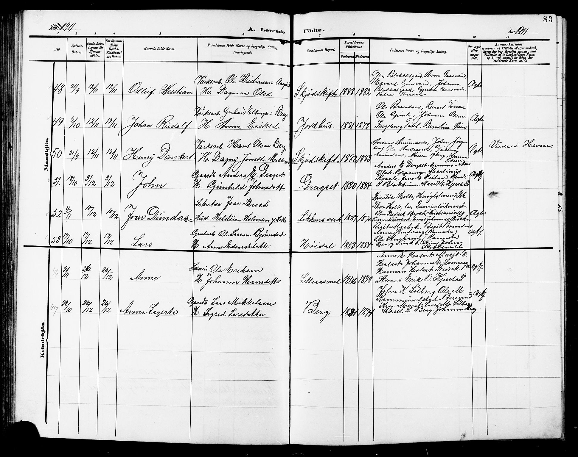 Ministerialprotokoller, klokkerbøker og fødselsregistre - Sør-Trøndelag, AV/SAT-A-1456/672/L0864: Parish register (copy) no. 672C03, 1902-1914, p. 83
