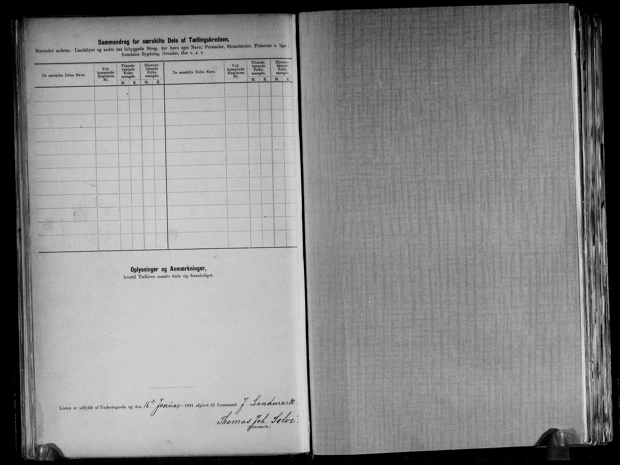 RA, 1891 census for 1426 Luster, 1891, p. 30