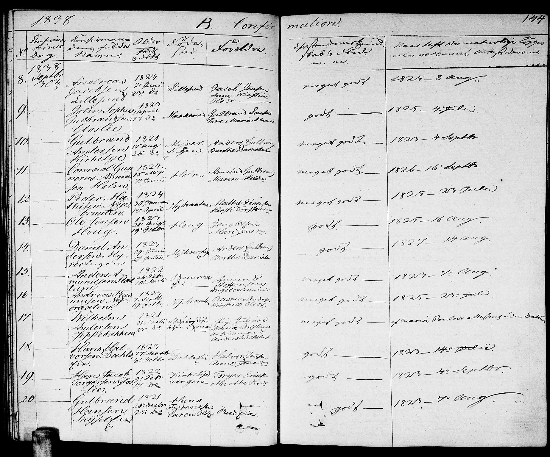 Nittedal prestekontor Kirkebøker, AV/SAO-A-10365a/F/Fa/L0004: Parish register (official) no. I 4, 1836-1849, p. 144