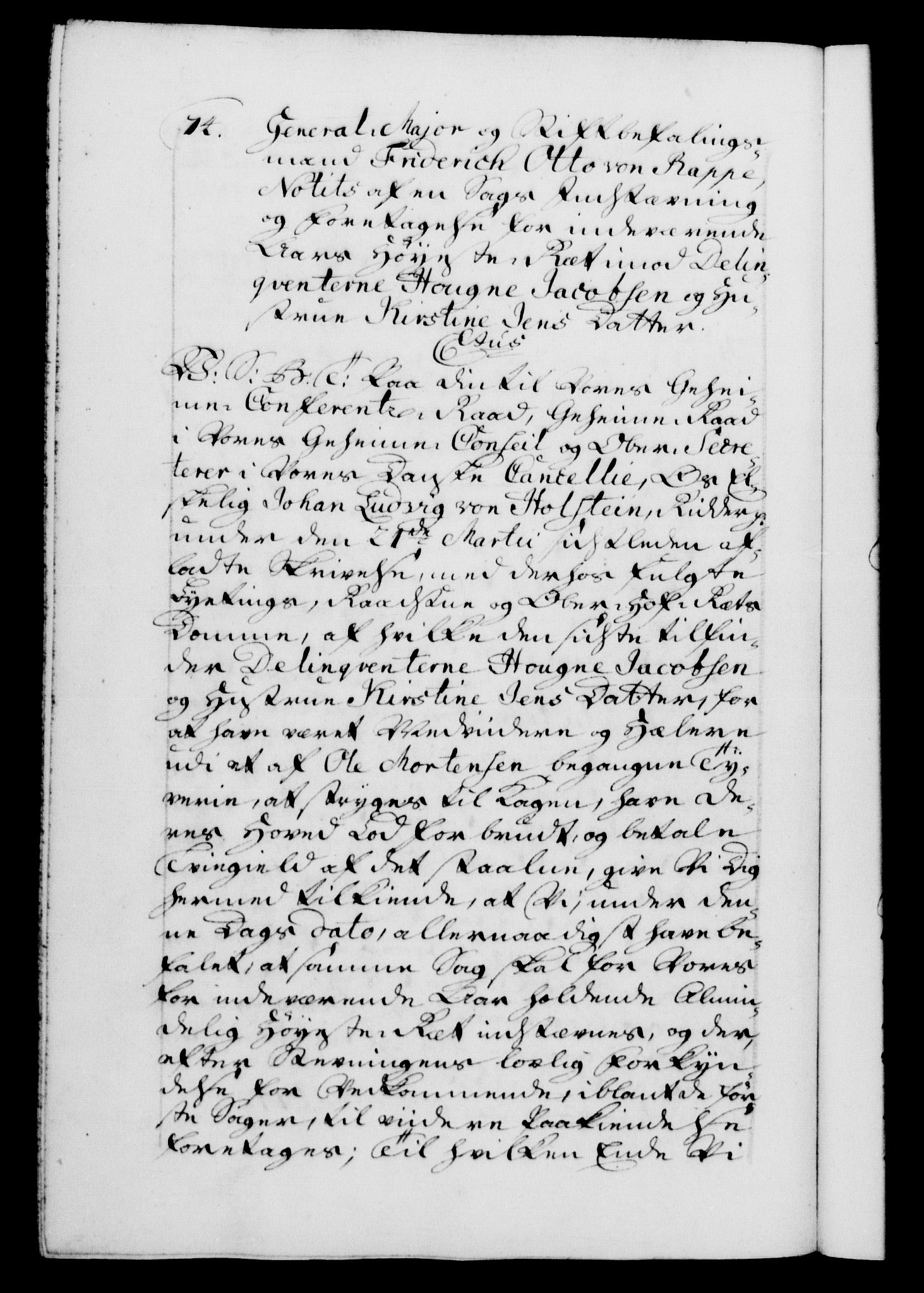 Danske Kanselli 1572-1799, AV/RA-EA-3023/F/Fc/Fca/Fcab/L0030: Norske tegnelser, 1744-1746, p. 74b