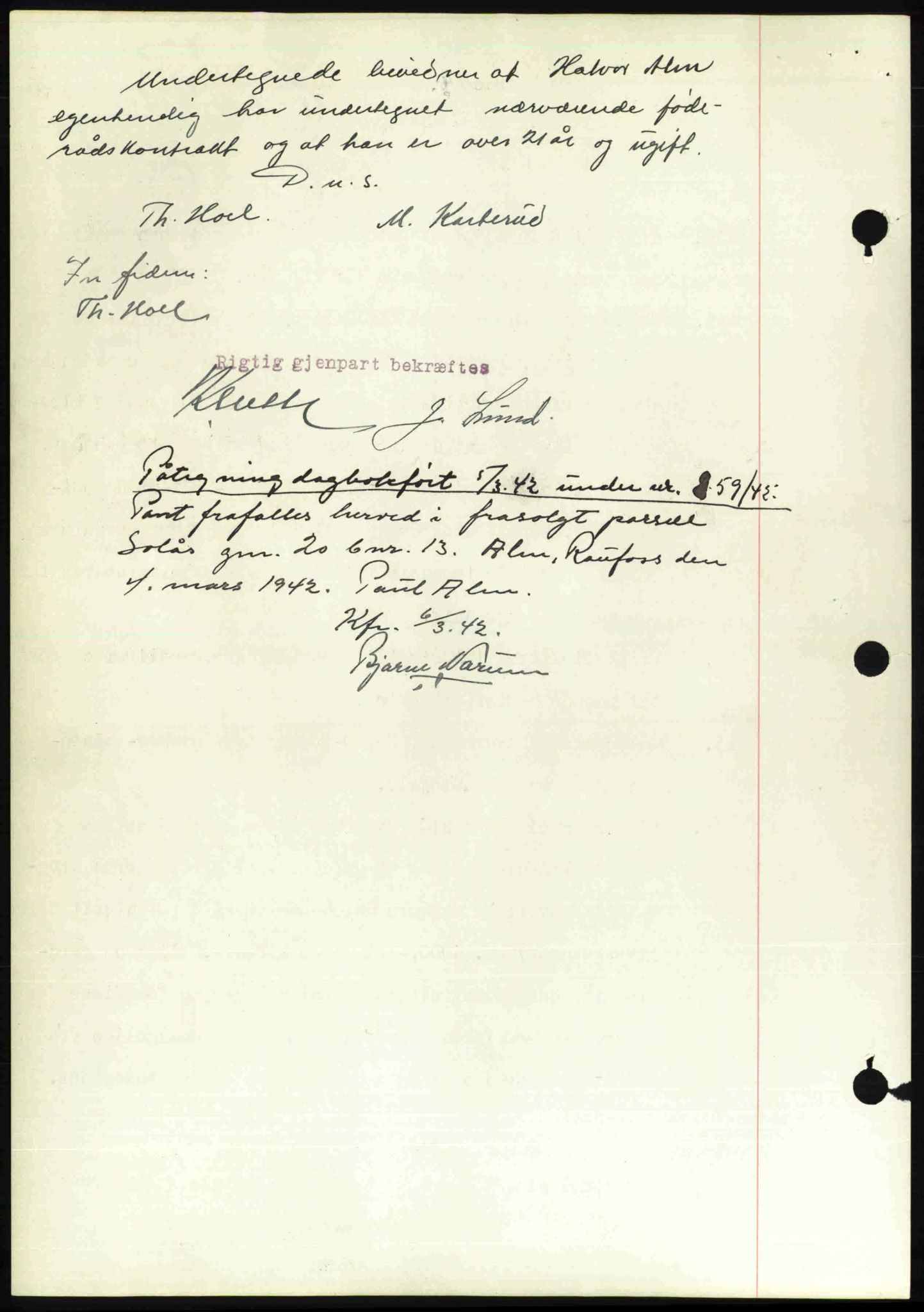 Toten tingrett, SAH/TING-006/H/Hb/Hbc/L0003: Mortgage book no. Hbc-03, 1937-1938, Diary no: : 2294/1937