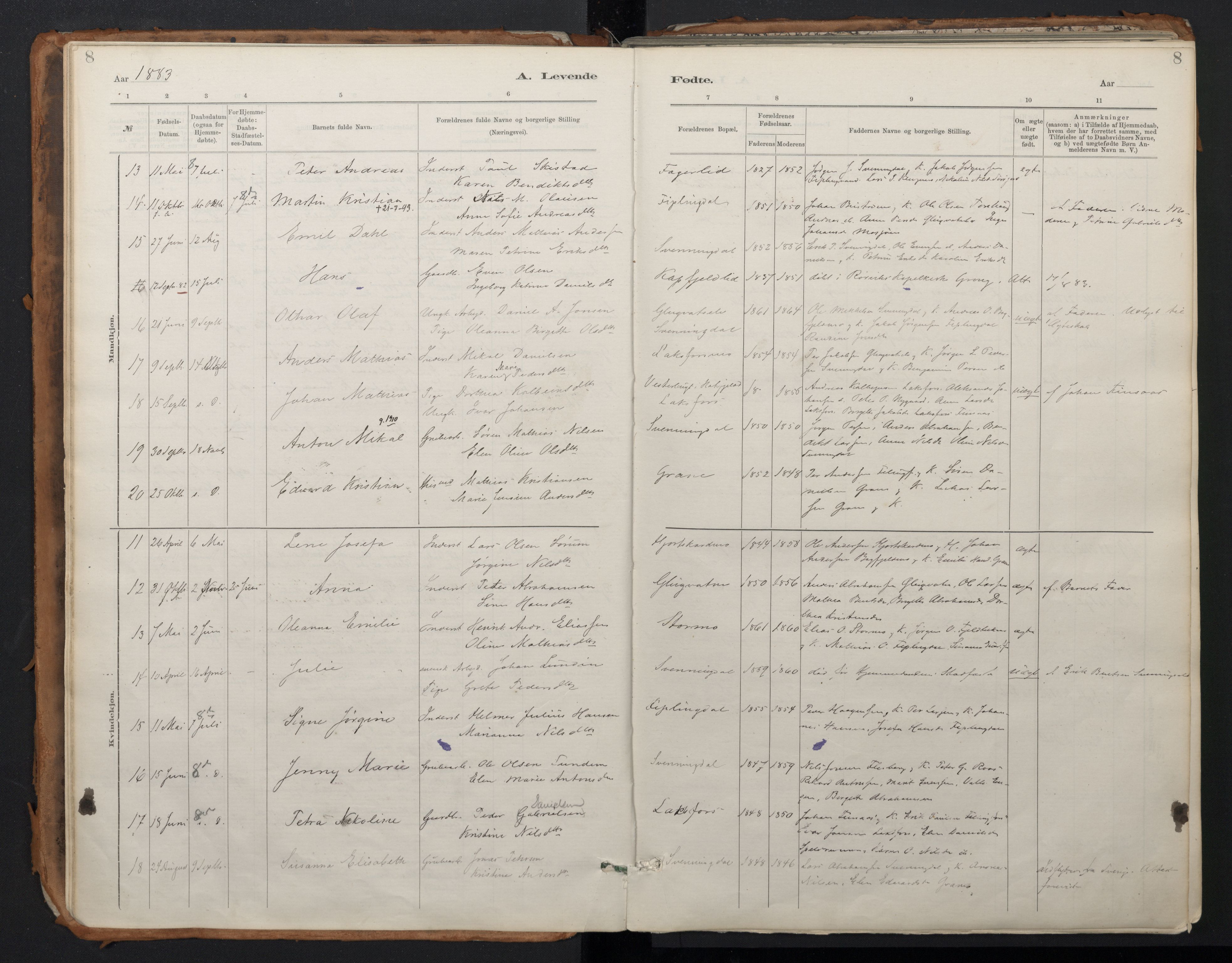 Ministerialprotokoller, klokkerbøker og fødselsregistre - Nordland, SAT/A-1459/824/L0338: Parish register (official) no. 824A01, 1880-1915, p. 8