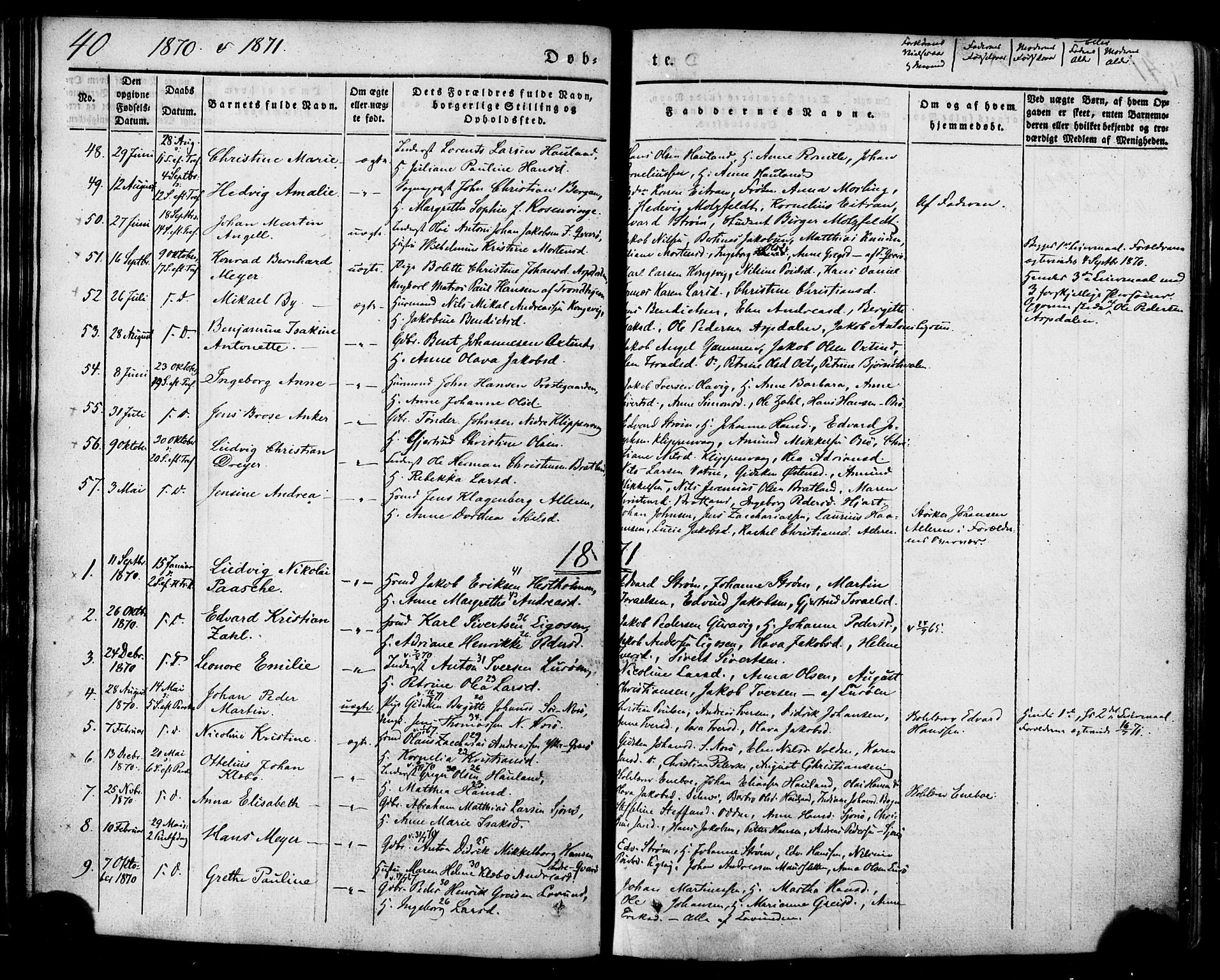 Ministerialprotokoller, klokkerbøker og fødselsregistre - Nordland, SAT/A-1459/839/L0567: Parish register (official) no. 839A04, 1863-1879, p. 40