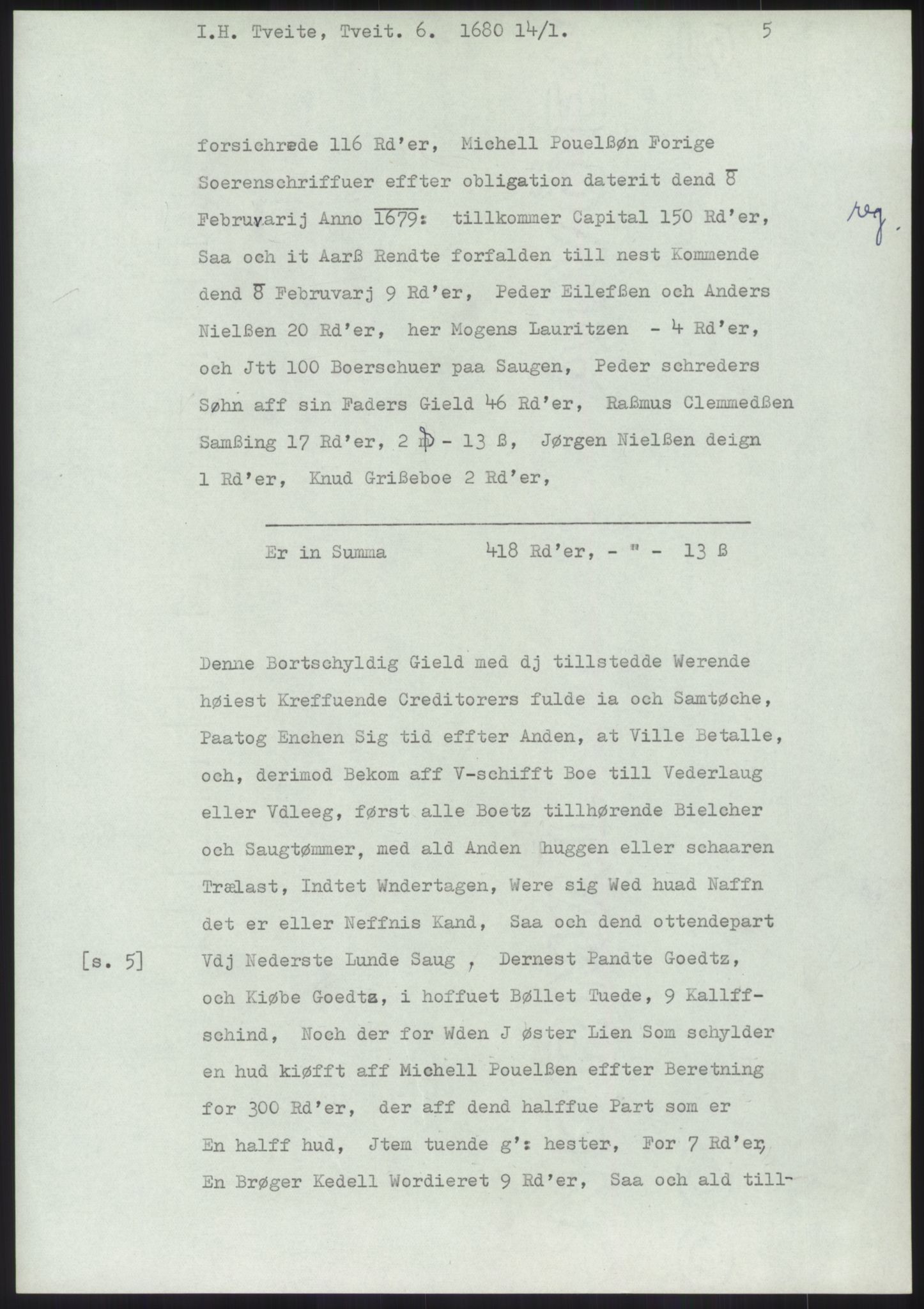 Samlinger til kildeutgivelse, Diplomavskriftsamlingen, RA/EA-4053/H/Ha, p. 1027