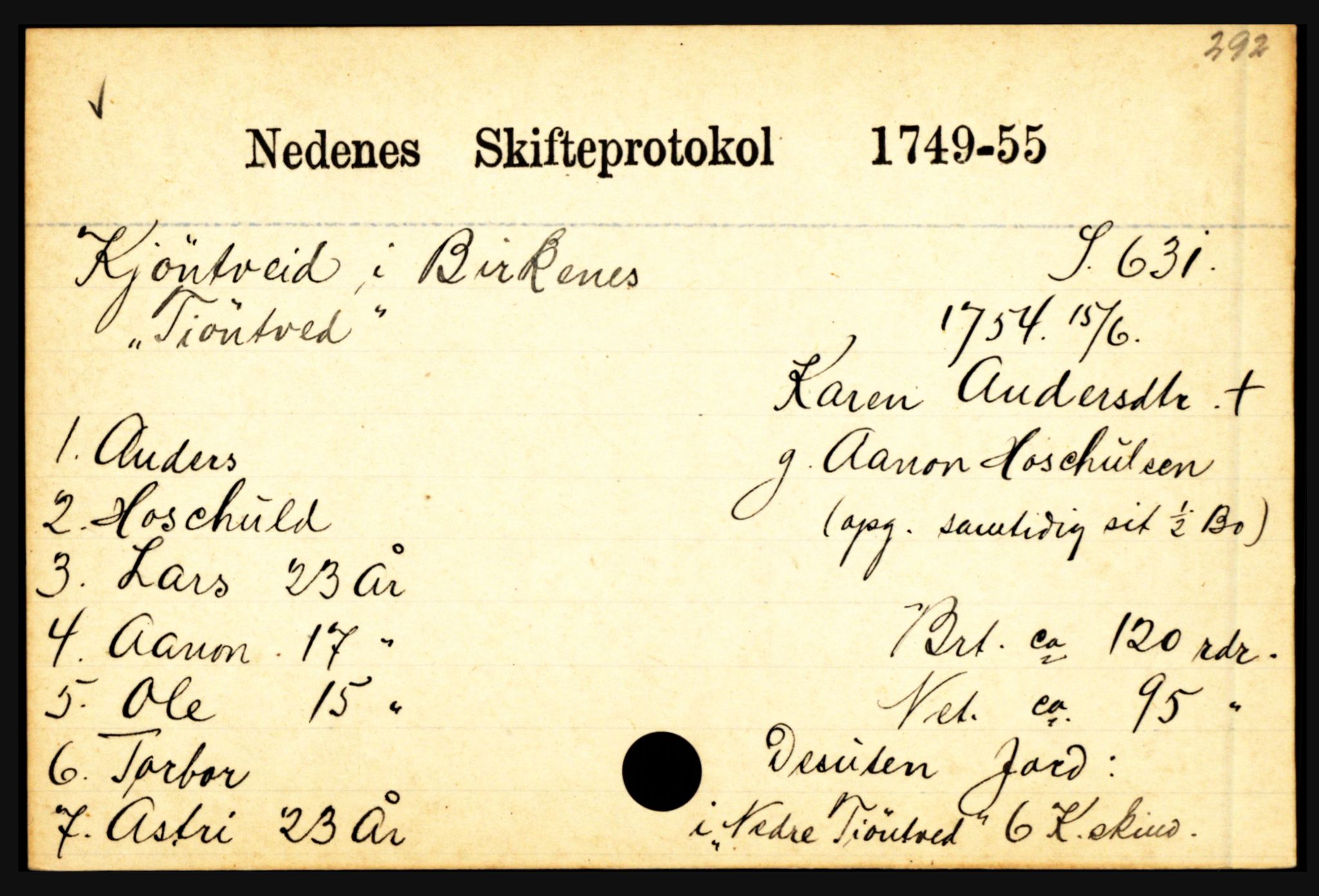 Nedenes sorenskriveri før 1824, AV/SAK-1221-0007/H, p. 14753