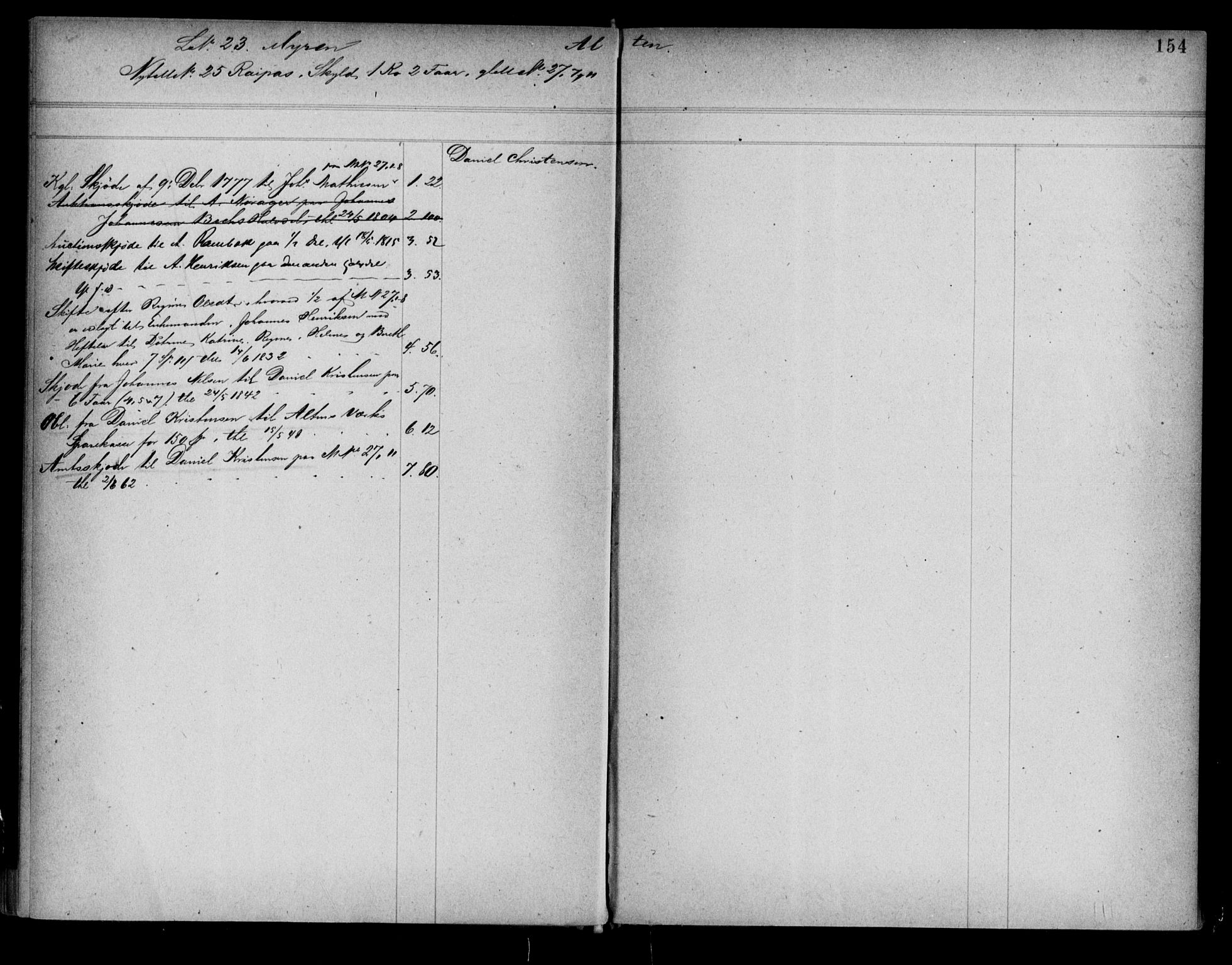 Alta fogderi/sorenskriveri, SATØ/SATØ-5/1/K/Kb/Kba/L0007pantereg: Mortgage register no. 7, 1776, p. 154
