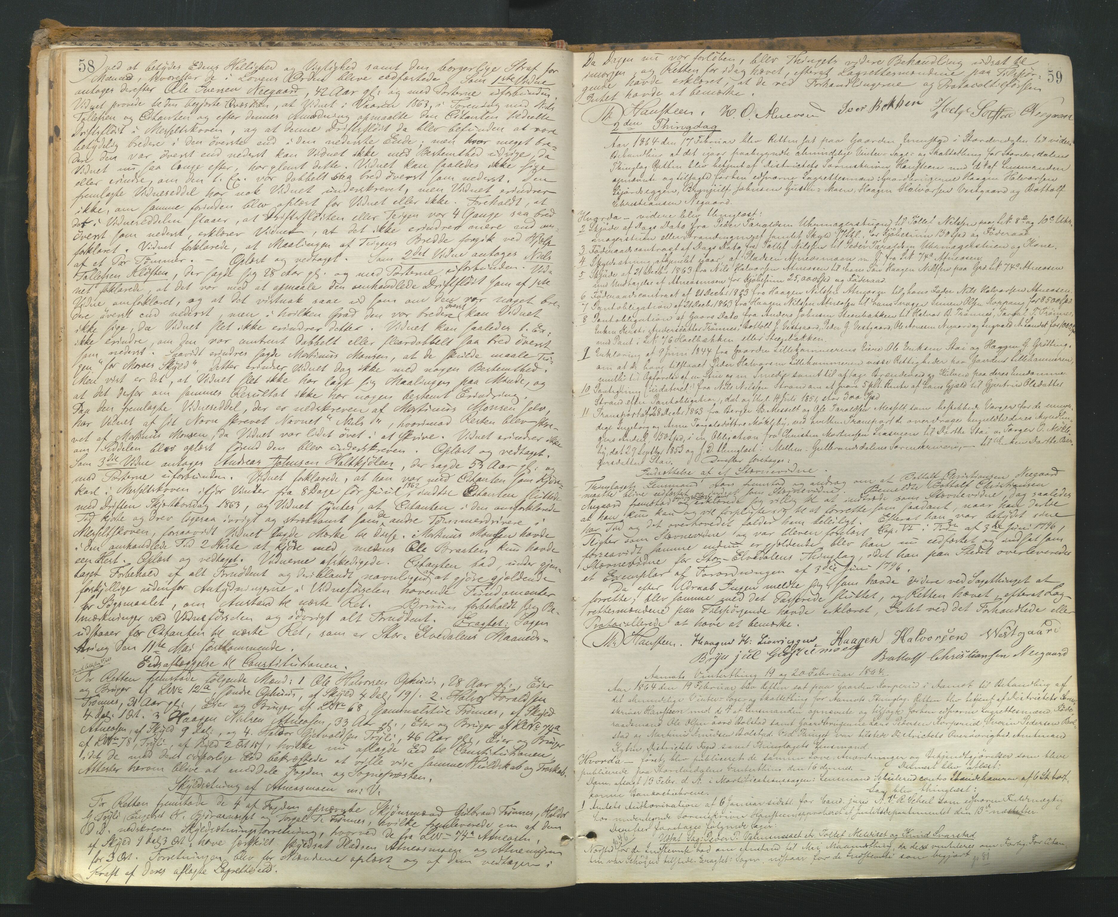 Sør-Østerdal sorenskriveri, AV/SAH-TING-018/G/Gb/L0004: Tingbok, 1863-1871, p. 58-59