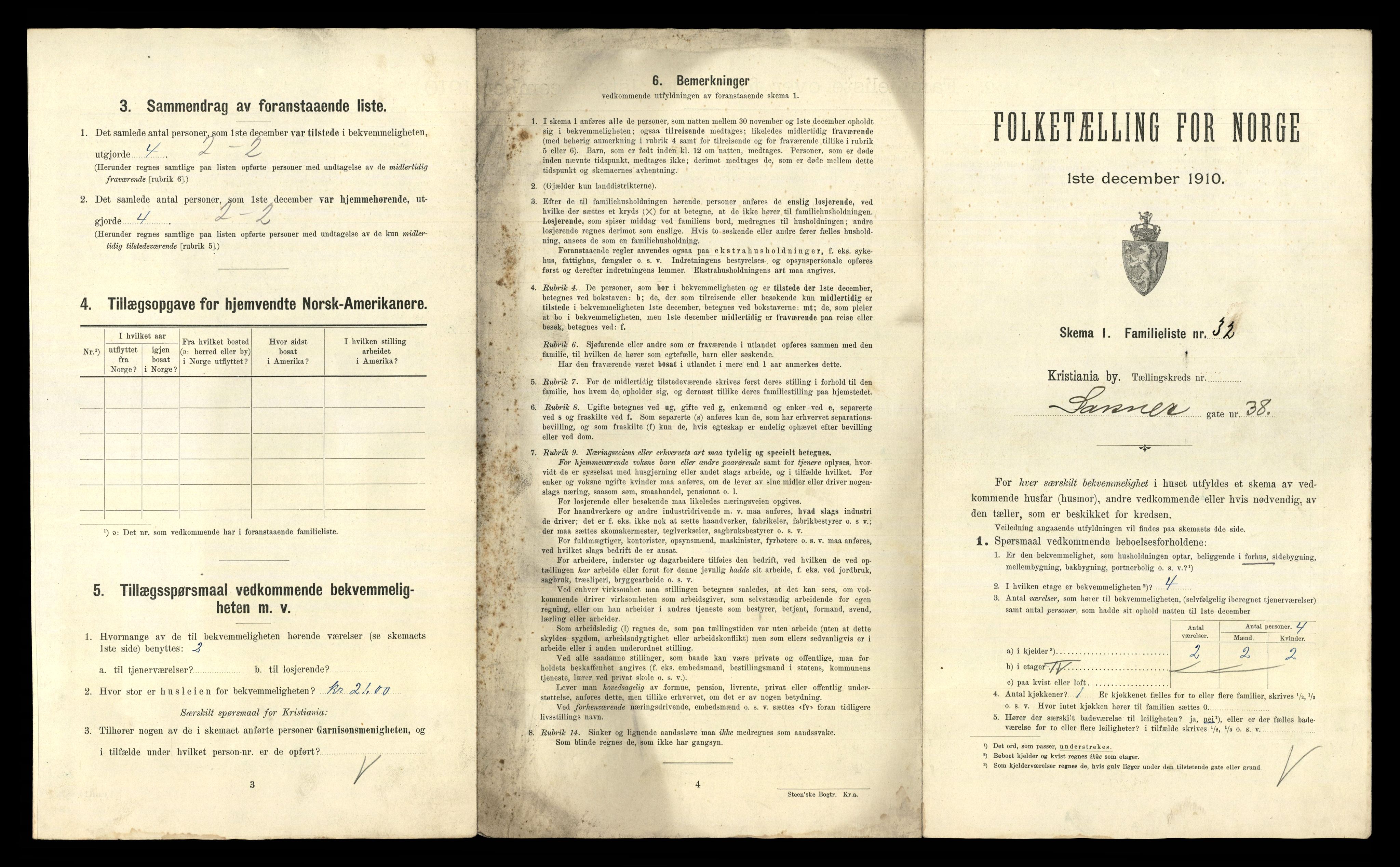 RA, 1910 census for Kristiania, 1910, p. 85079