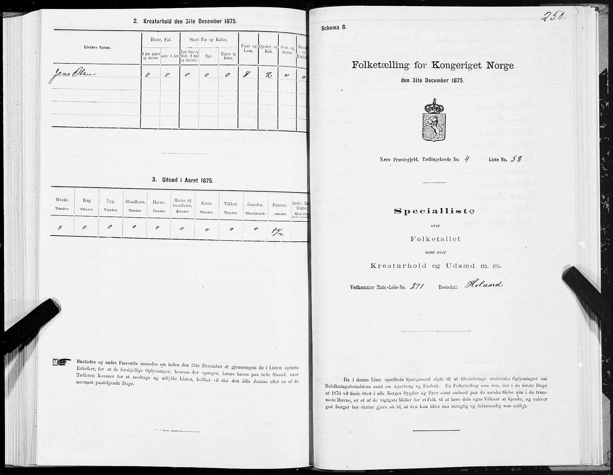 SAT, 1875 census for 1751P Nærøy, 1875, p. 2250