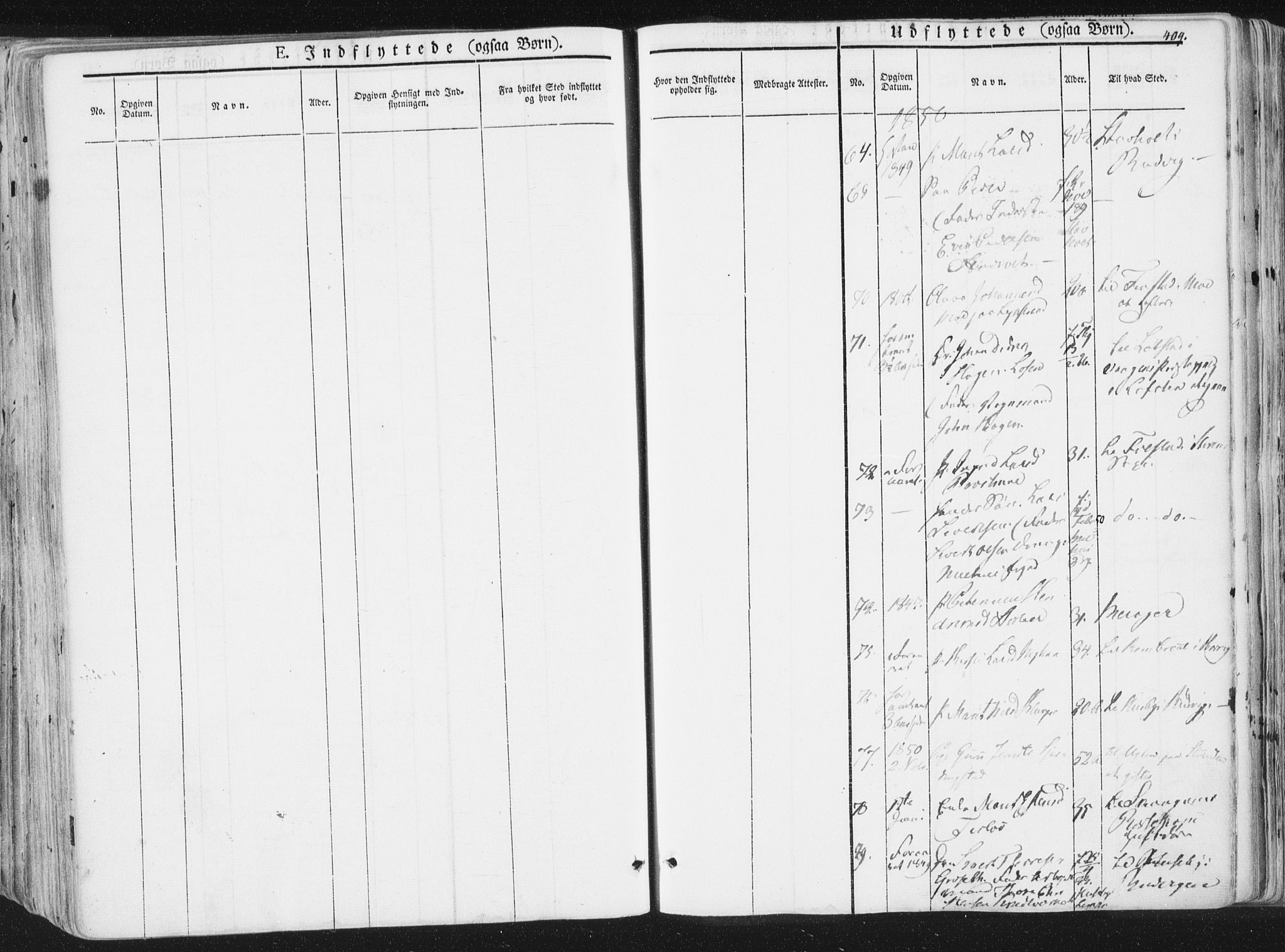 Ministerialprotokoller, klokkerbøker og fødselsregistre - Sør-Trøndelag, AV/SAT-A-1456/691/L1074: Parish register (official) no. 691A06, 1842-1852, p. 409