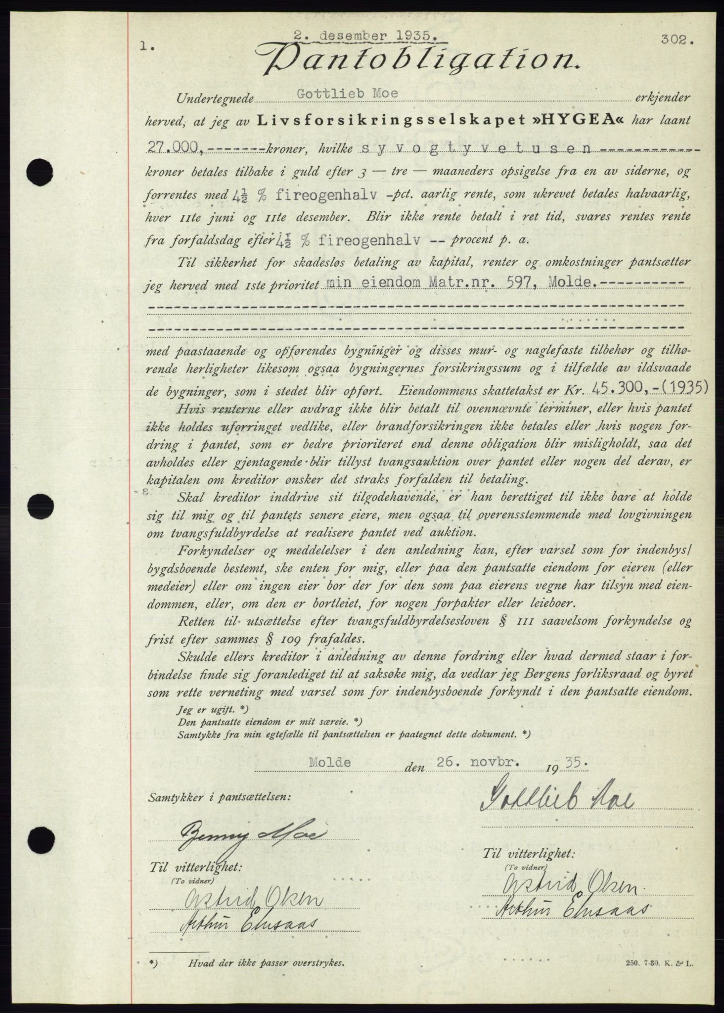 Molde byfogd, SAT/A-0025/2/2C/L0012: Mortgage book no. 12, 1932-1935, Deed date: 02.12.1935