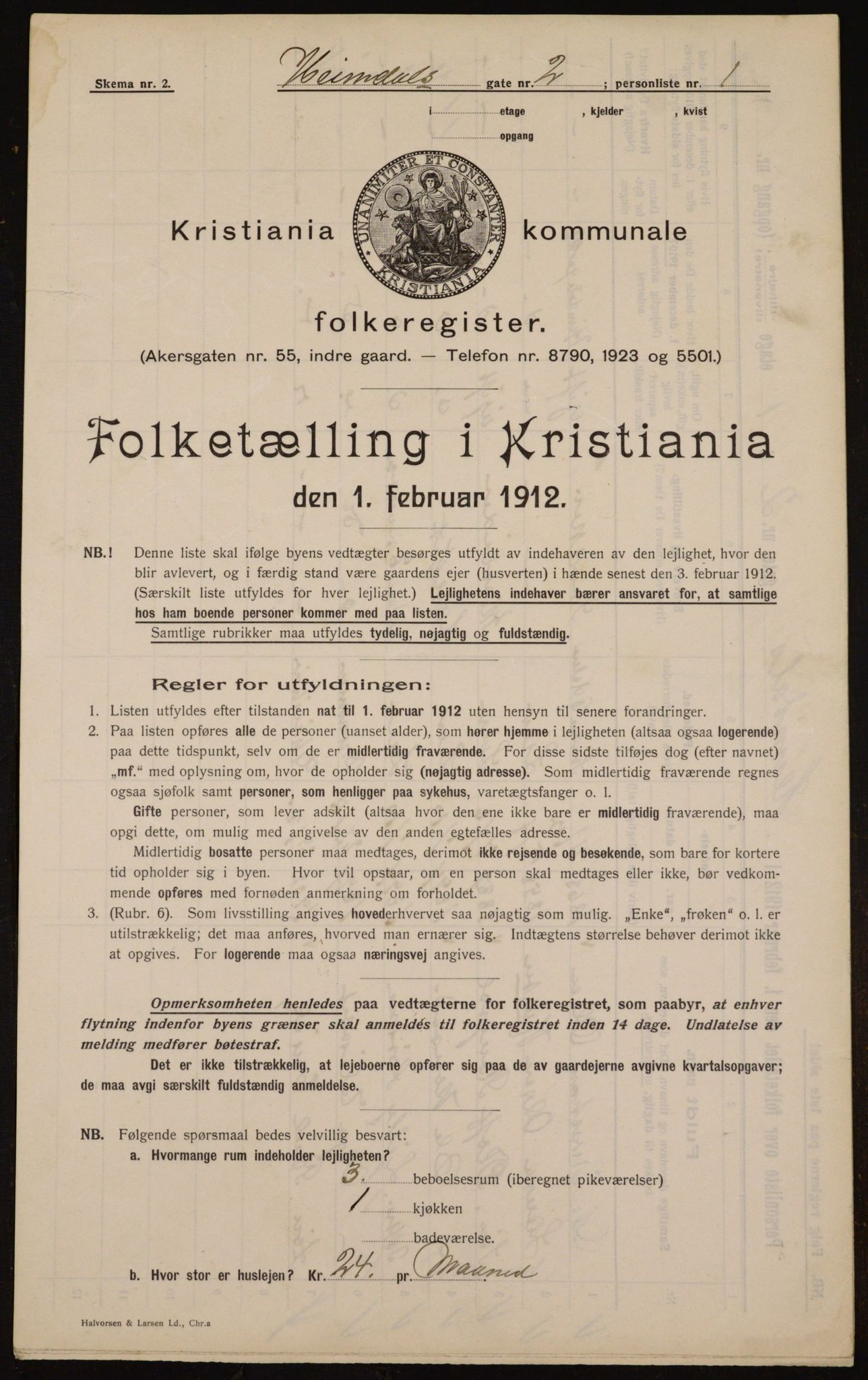 OBA, Municipal Census 1912 for Kristiania, 1912, p. 36953