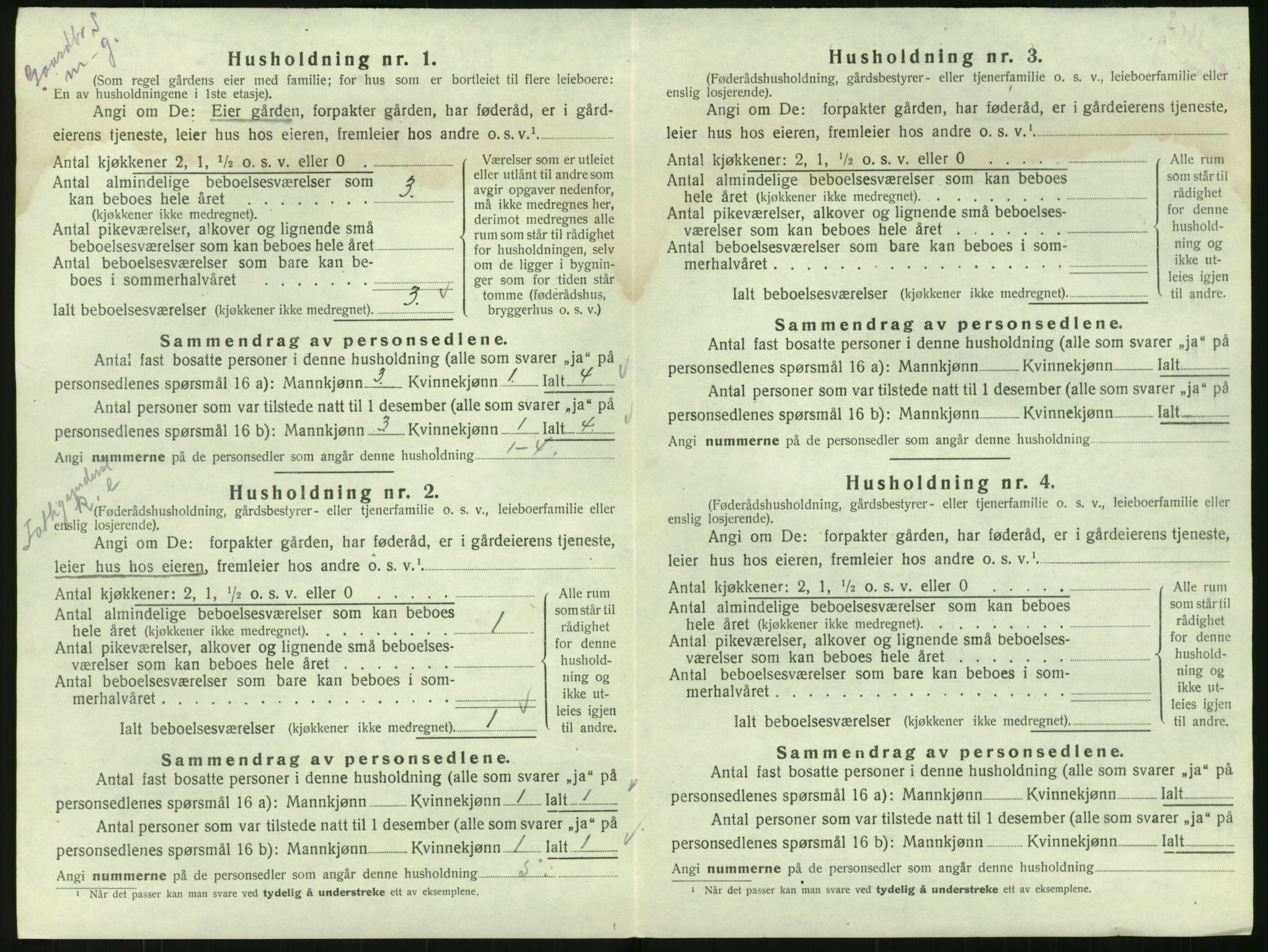 SAKO, 1920 census for Hovin, 1920, p. 352