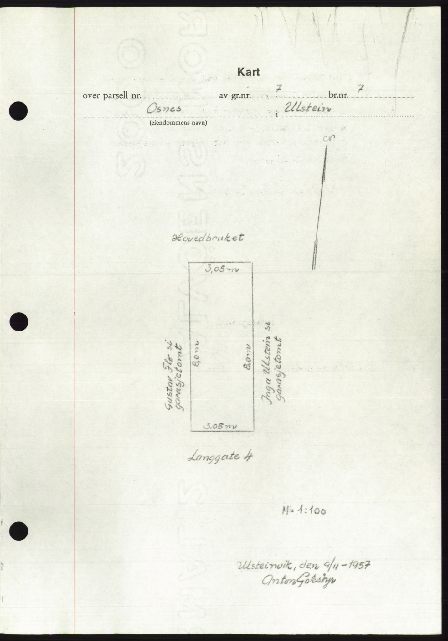 Søre Sunnmøre sorenskriveri, AV/SAT-A-4122/1/2/2C/L0108: Mortgage book no. 34A, 1957-1958, Diary no: : 2893/1957