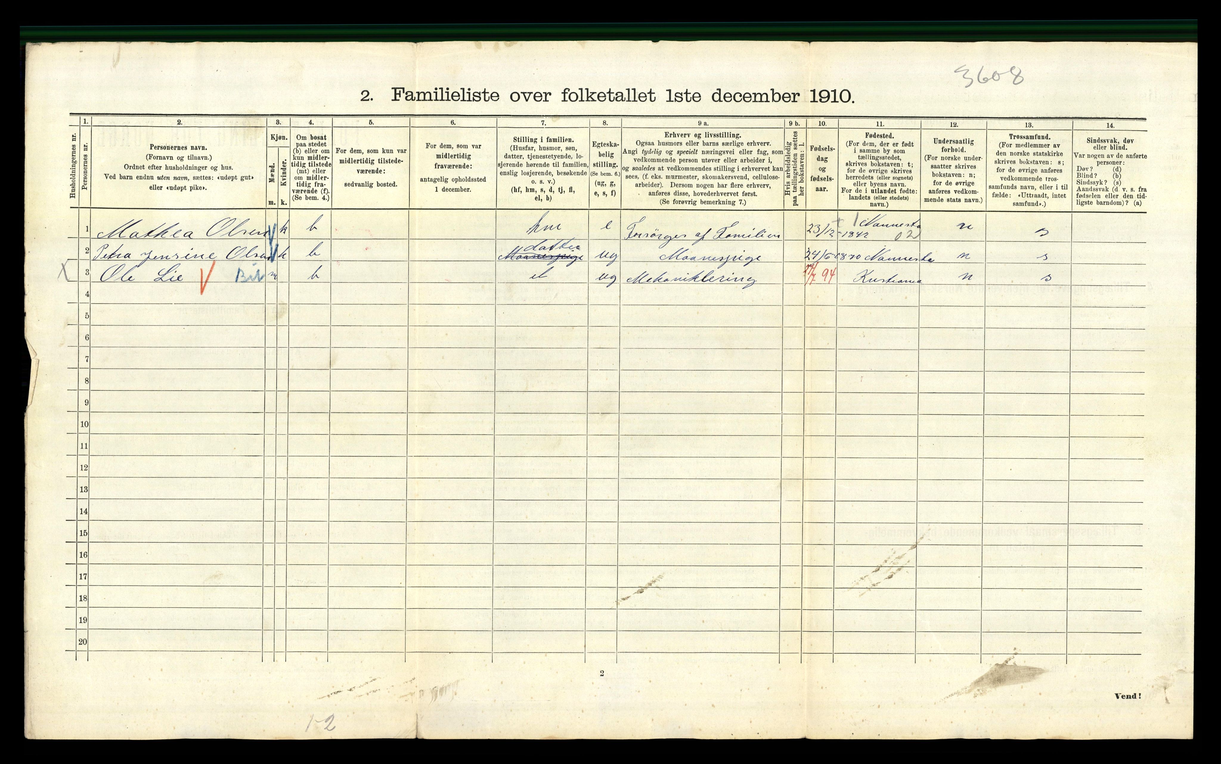 RA, 1910 census for Kristiania, 1910, p. 8422